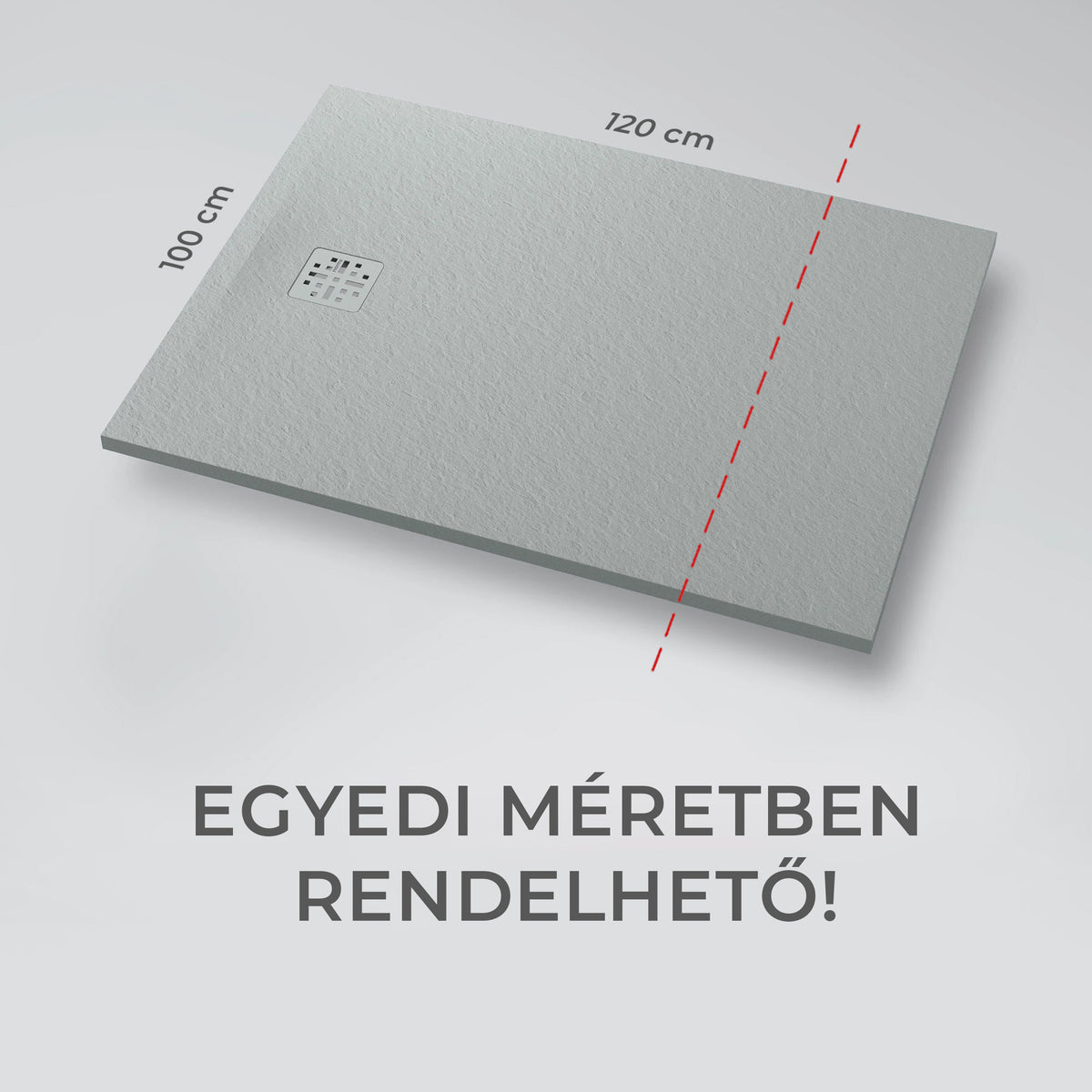 DOLOMITE EGYEDI - 100x100-120 Zuhanytálca