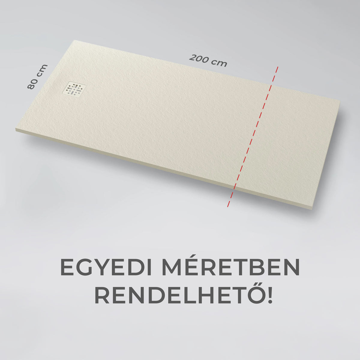 DOLOMITE EGYEDI - 80x160-200 Zuhanytálca