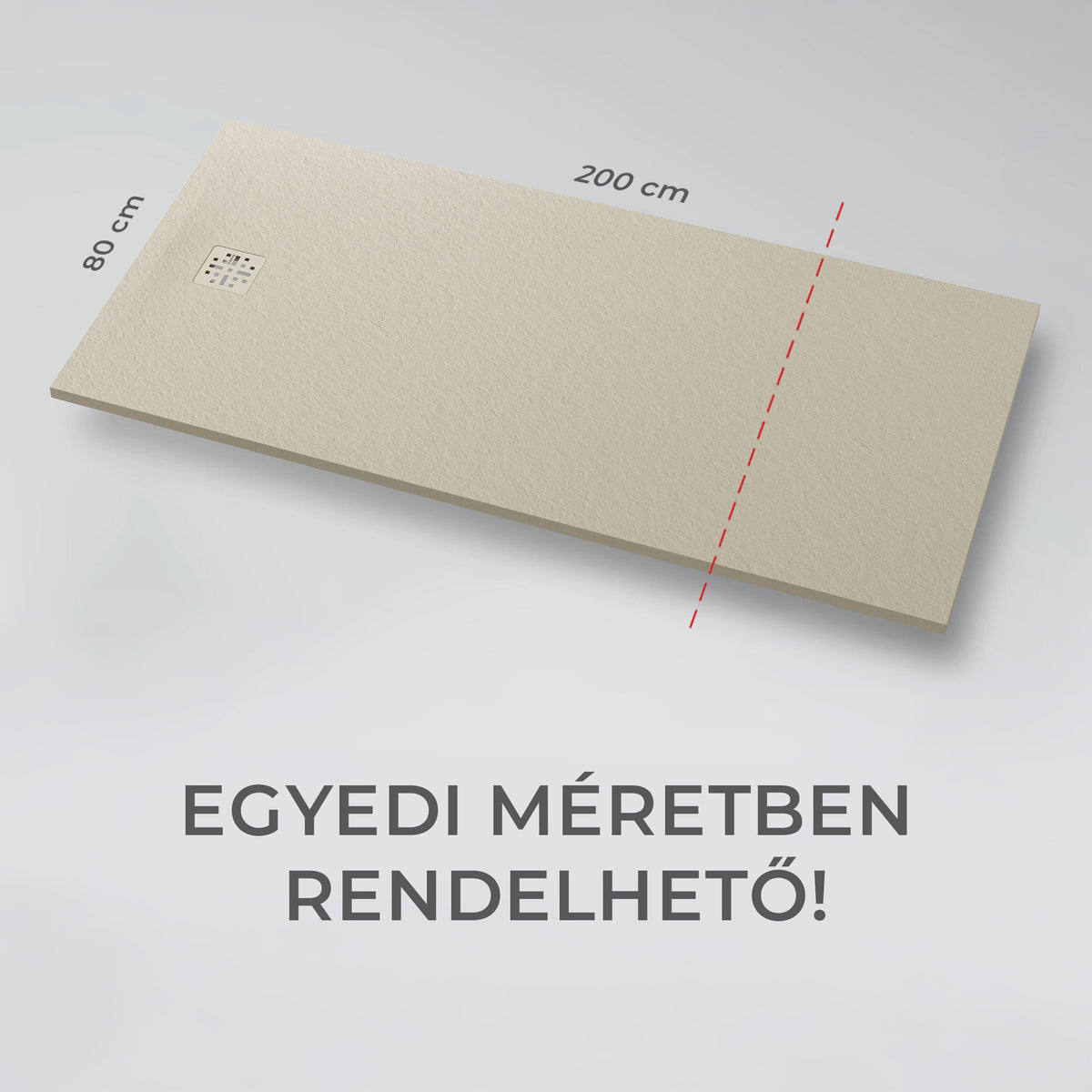 DOLOMITE EGYEDI - 80x160-200 Zuhanytálca