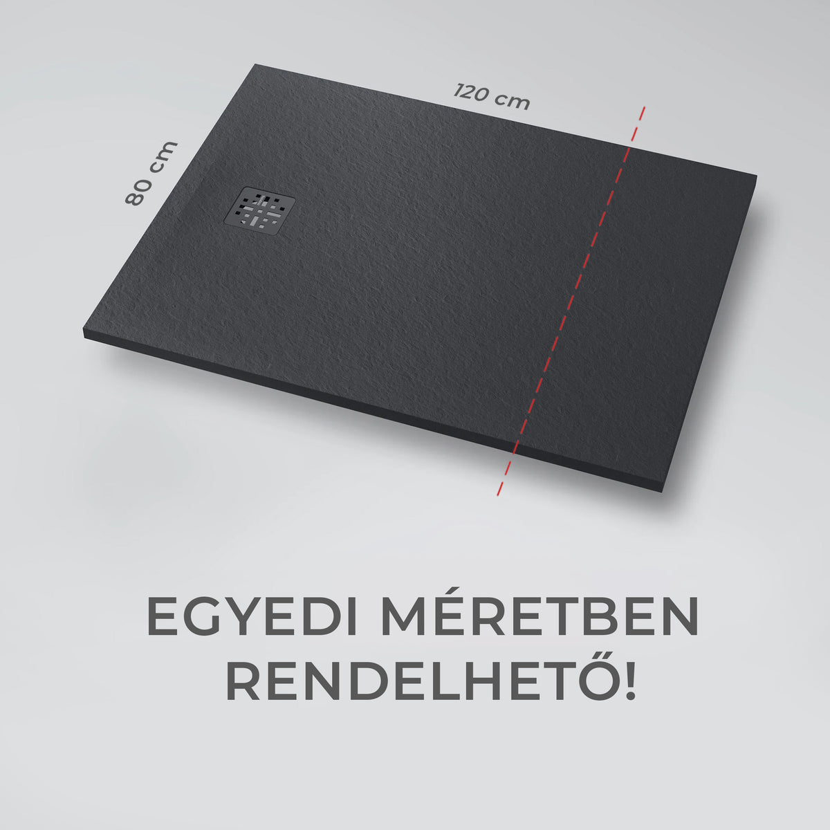 DOLOMITE EGYEDI - 80x80-120 Zuhanytálca