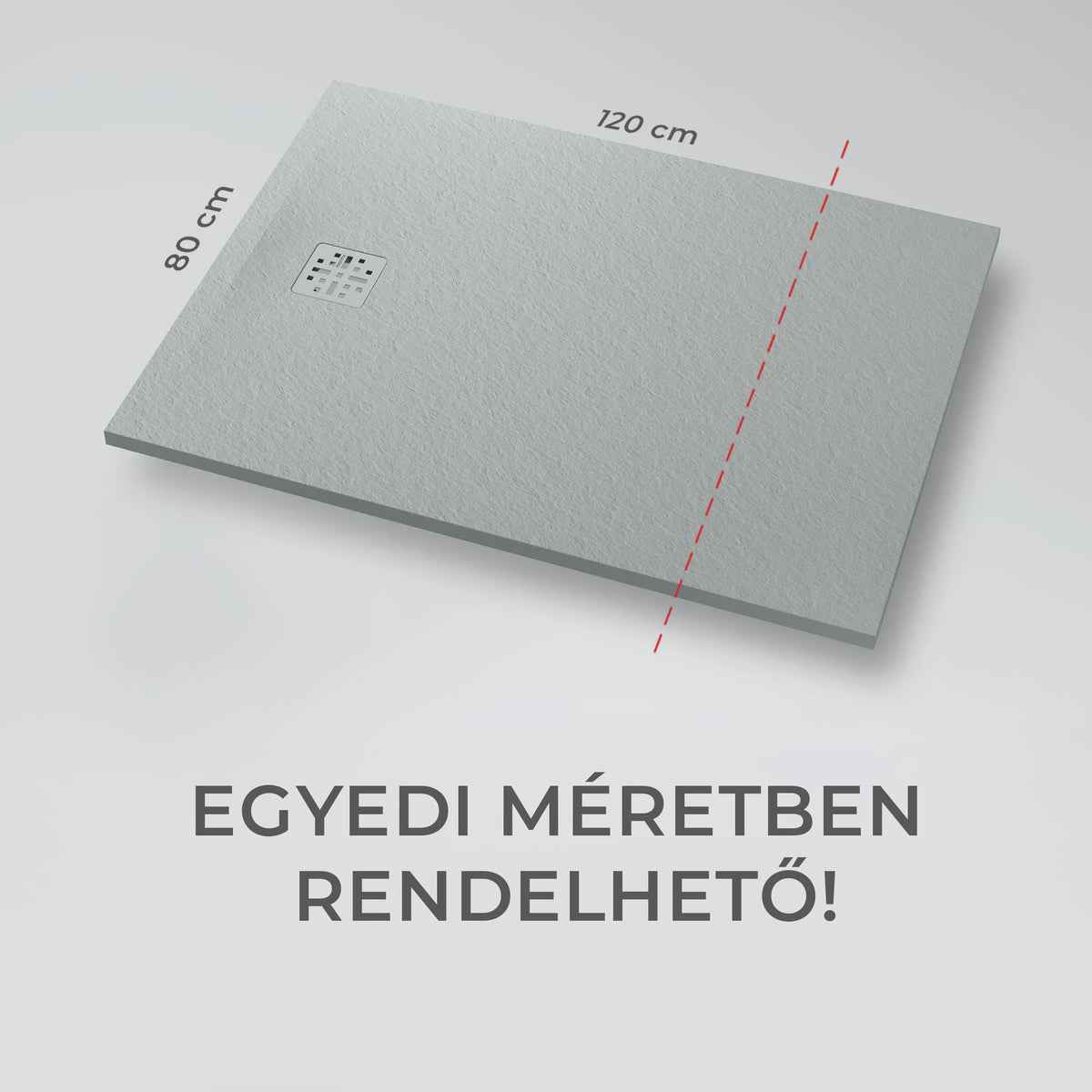 DOLOMITE EGYEDI - 80x80-120 Zuhanytálca