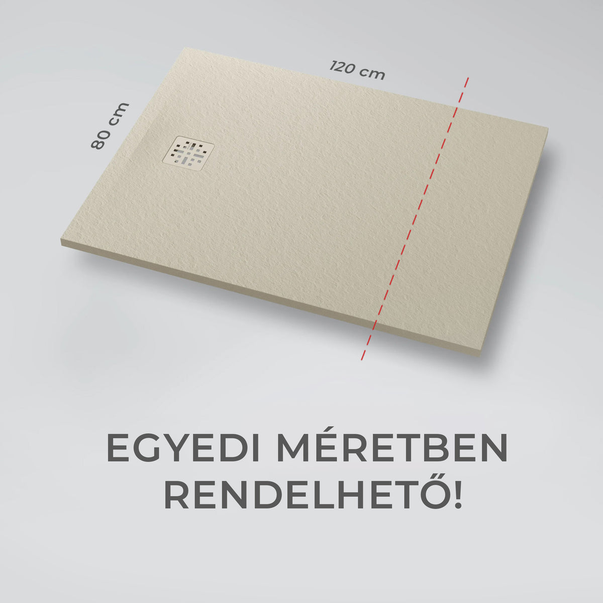 DOLOMITE EGYEDI - 80x80-120 Zuhanytálca