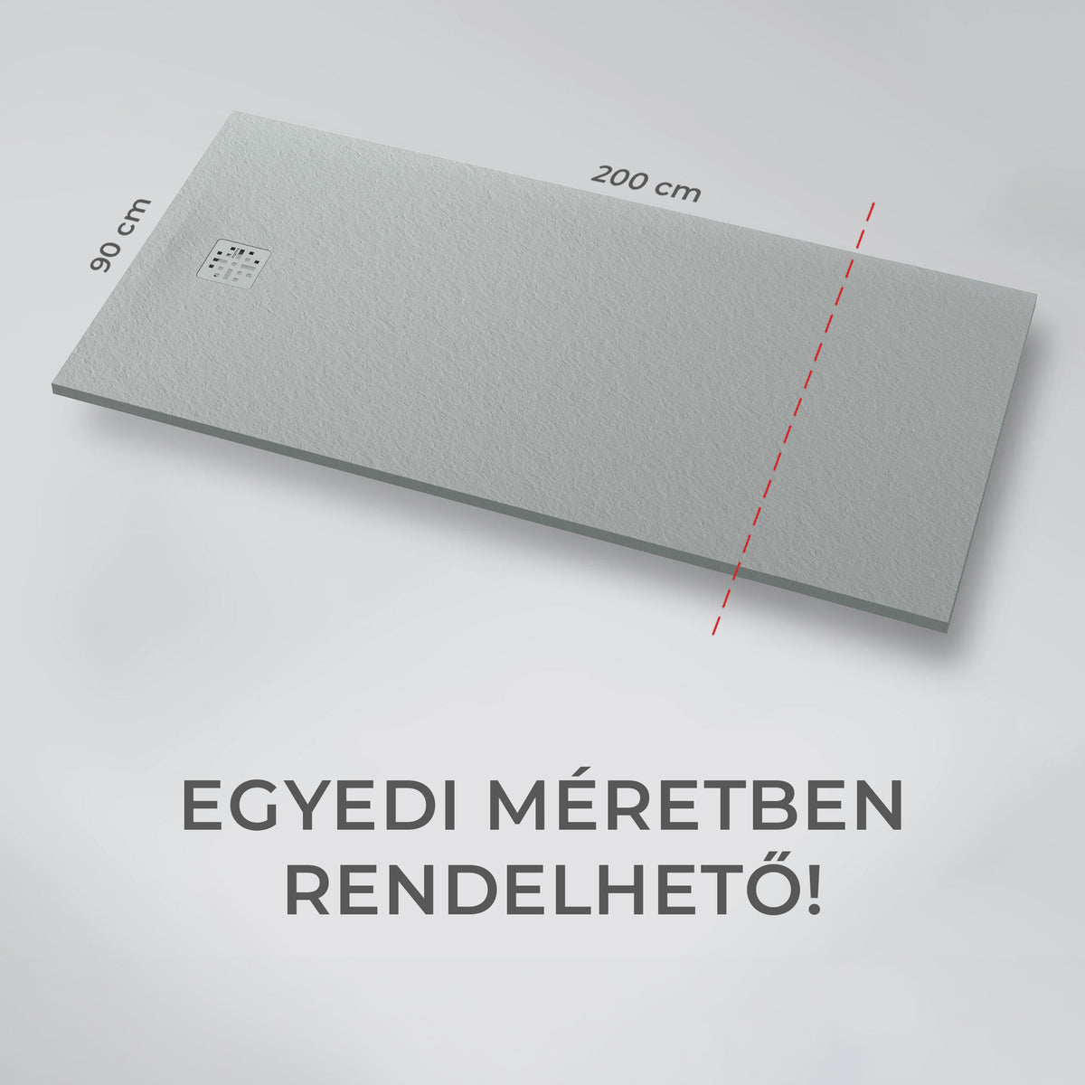 DOLOMITE EGYEDI - 90x160-200 Zuhanytálca