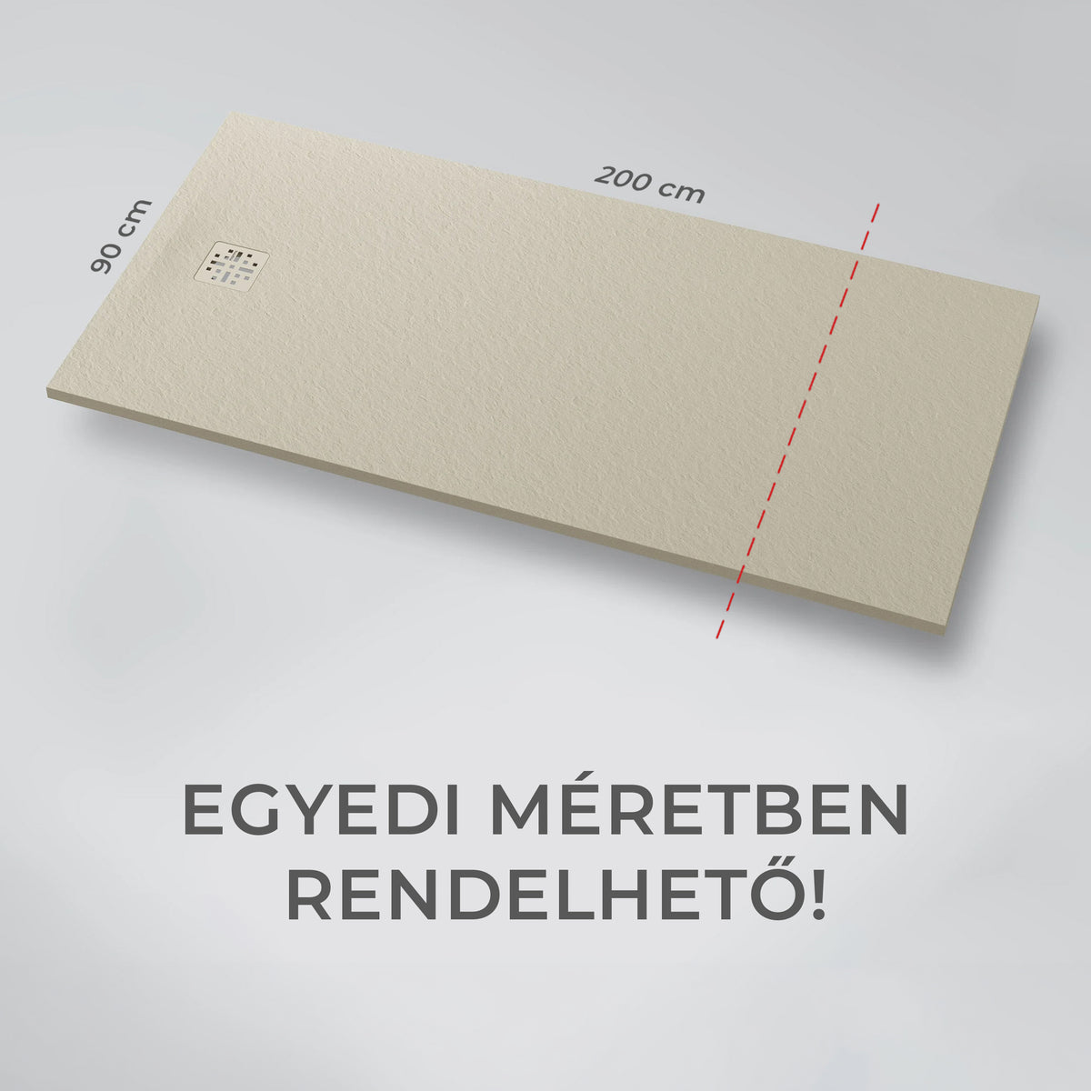 DOLOMITE EGYEDI - 90x160-200 Zuhanytálca