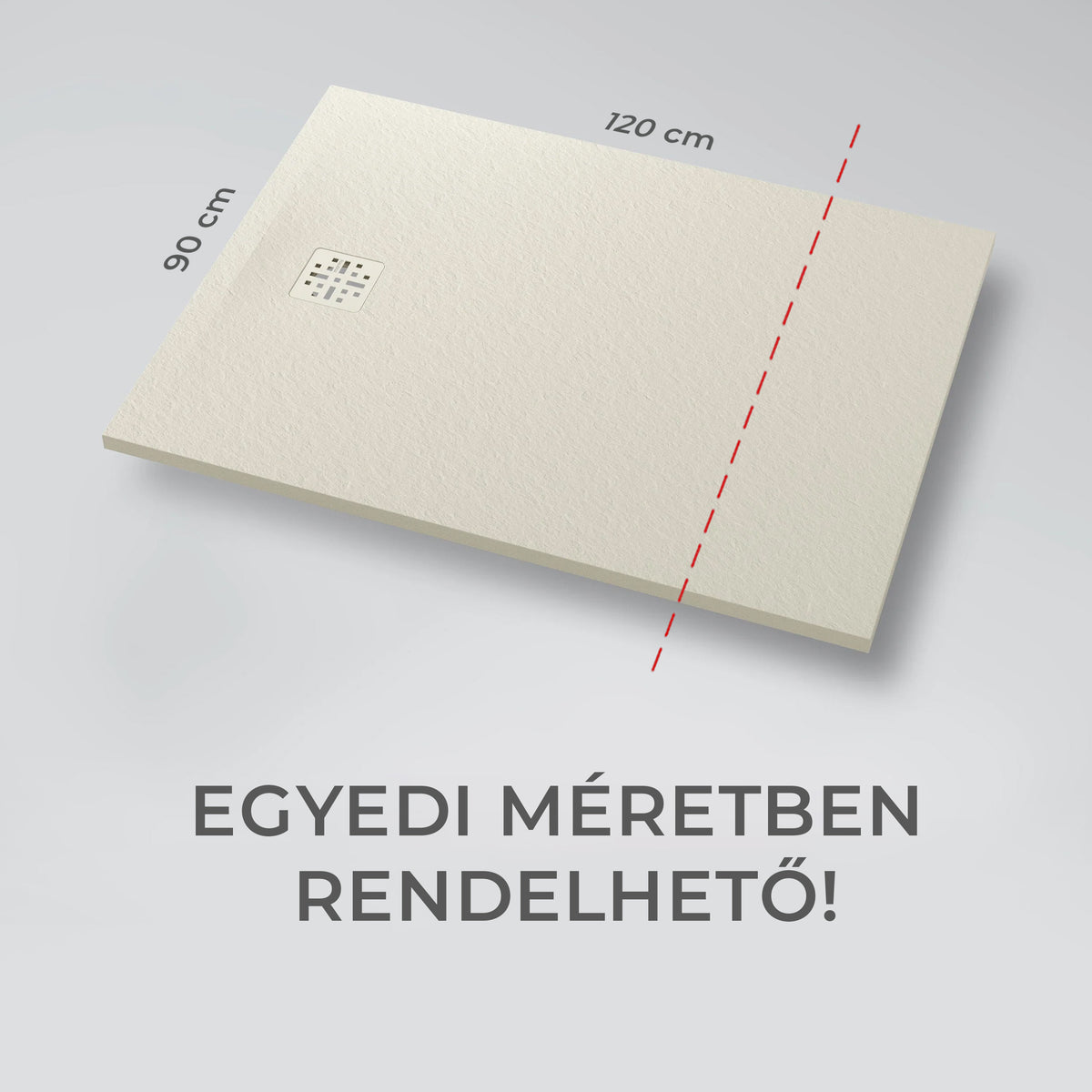 DOLOMITE EGYEDI - 90x90-120 Zuhanytálca