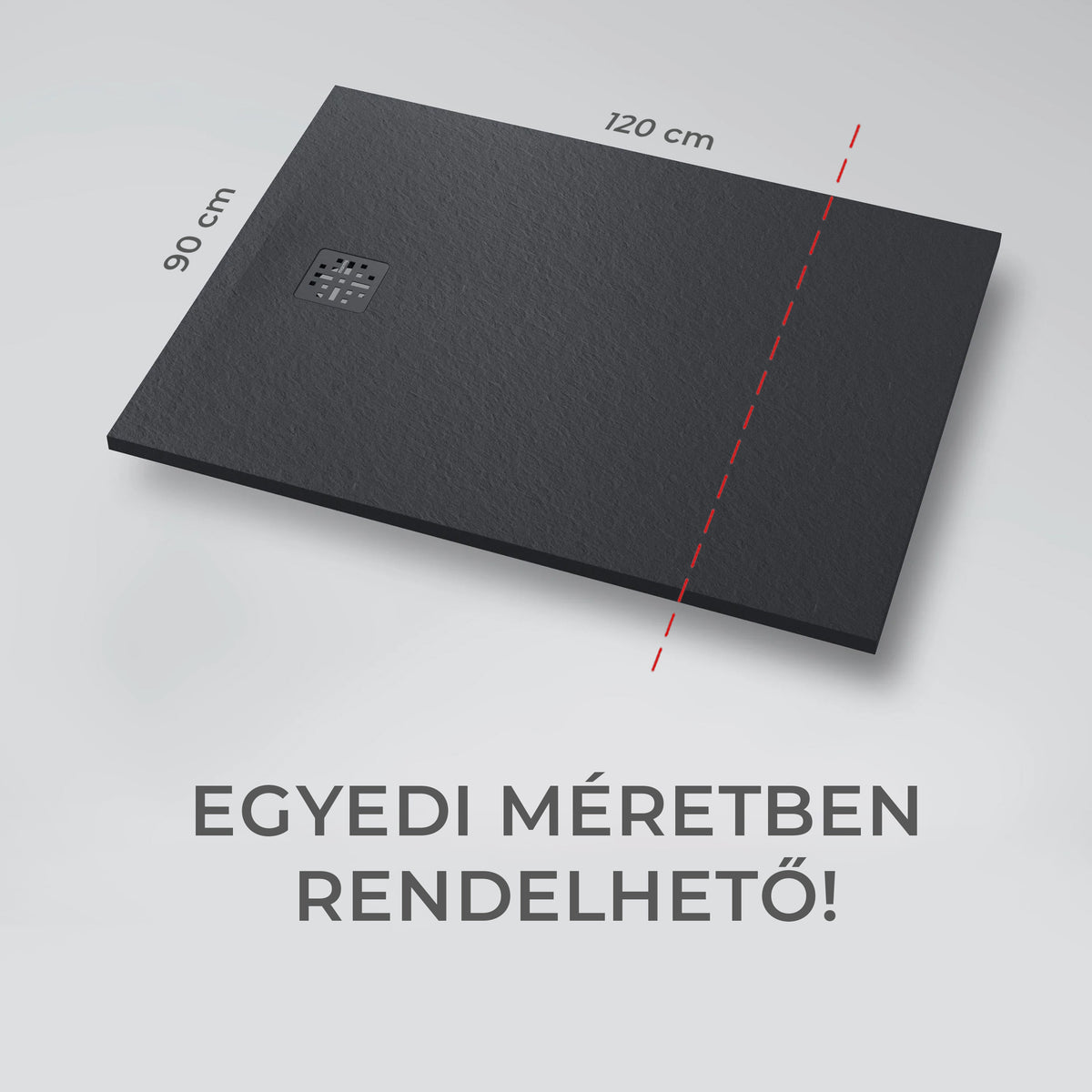 DOLOMITE EGYEDI - 90x90-120 Zuhanytálca