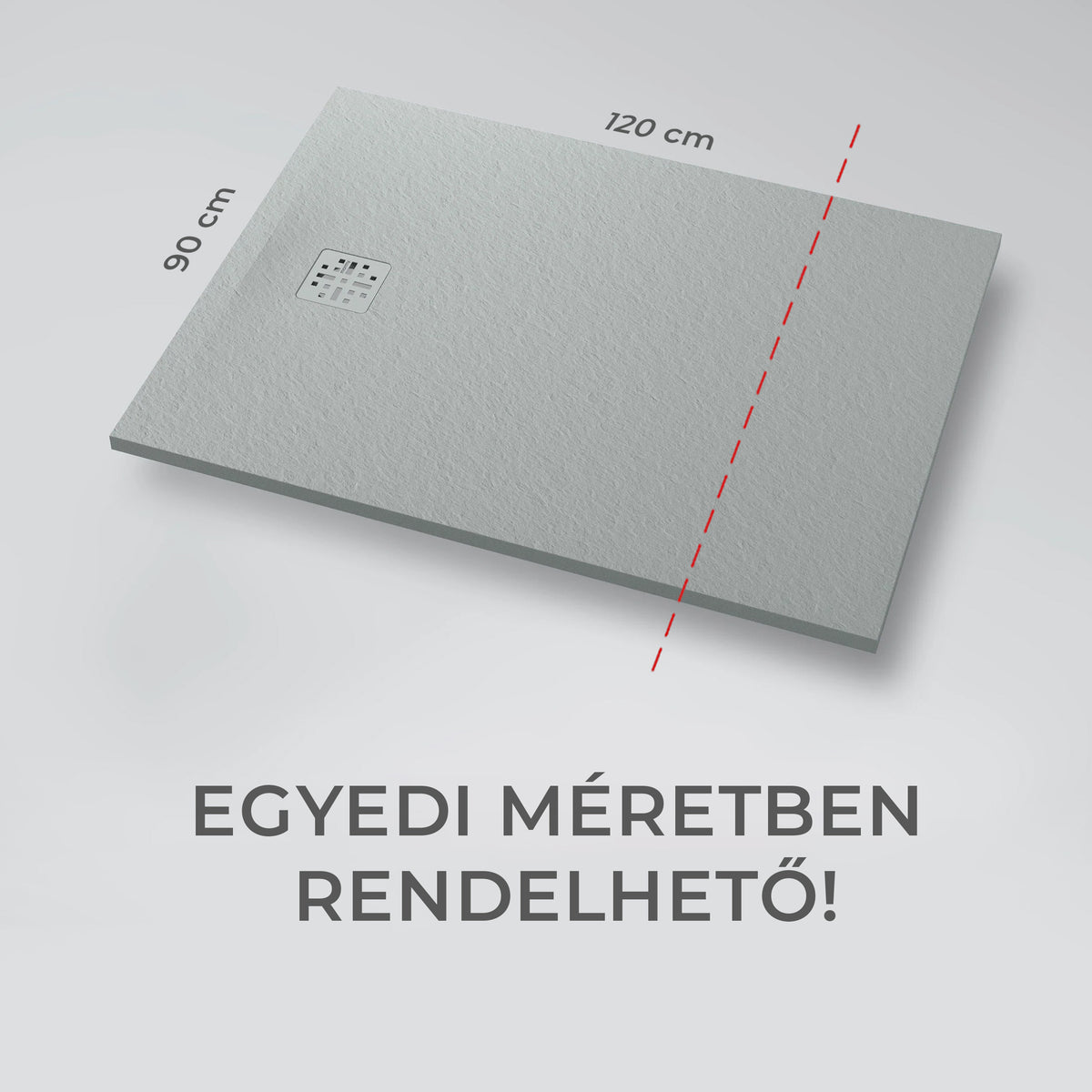 DOLOMITE EGYEDI - 90x90-120 Zuhanytálca
