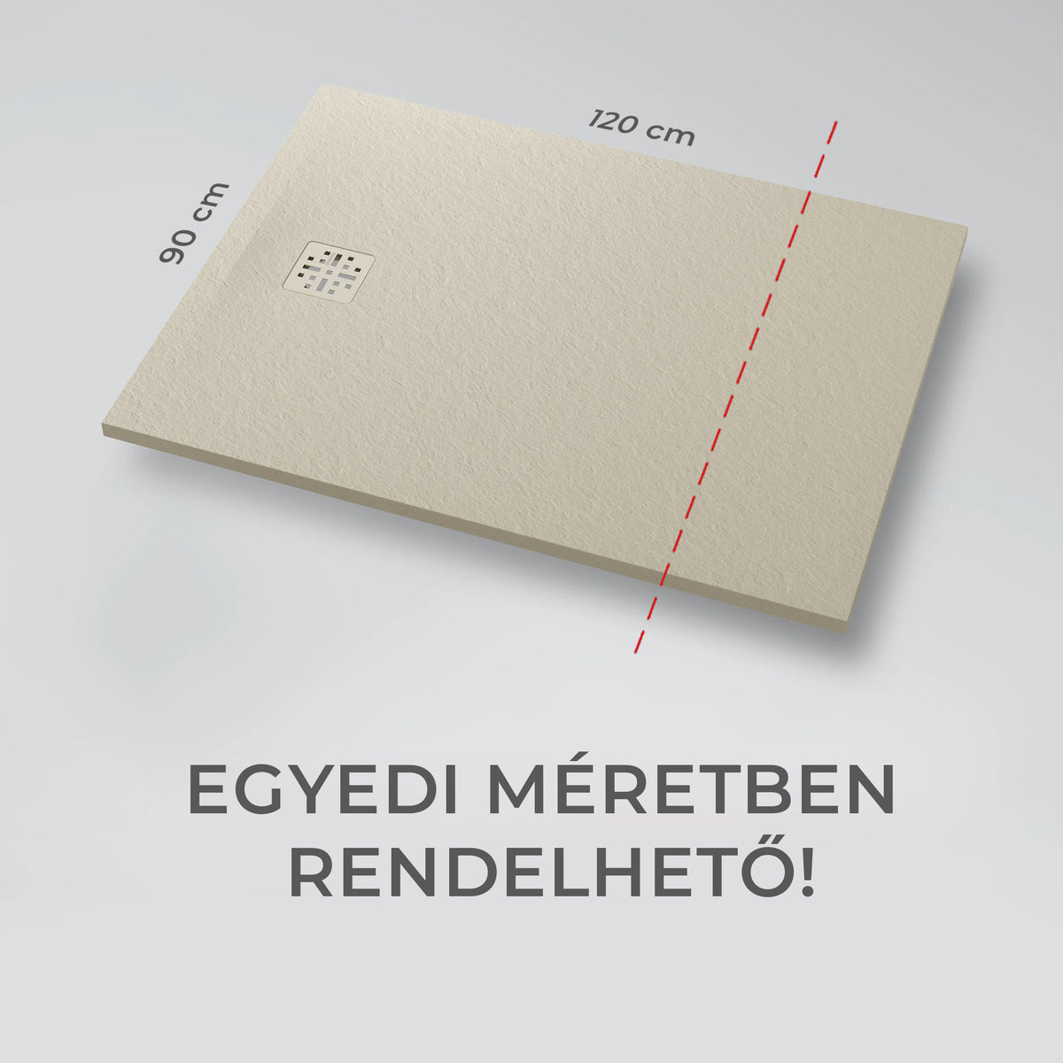 DOLOMITE EGYEDI - 90x90-120 Zuhanytálca
