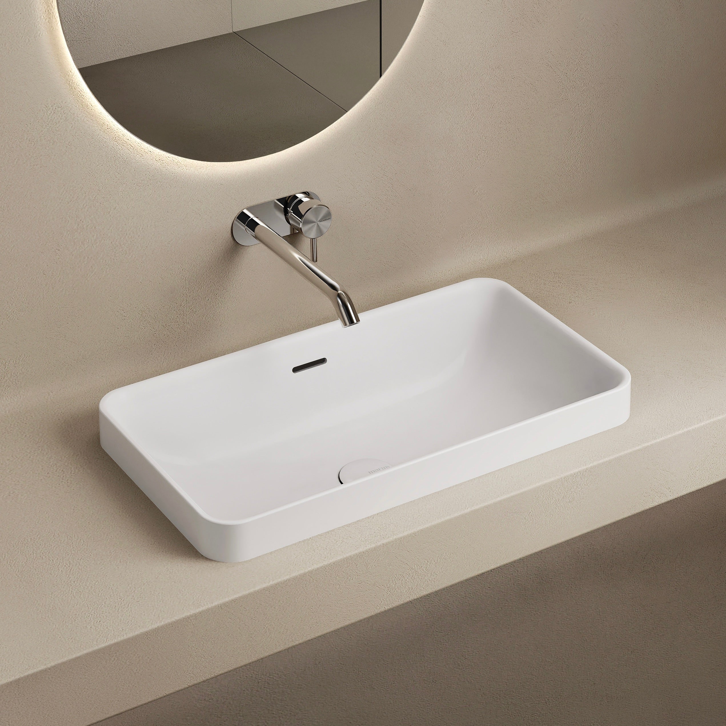 MARMY ADEN 58x34 mosdó, FÉNYES FEHÉR