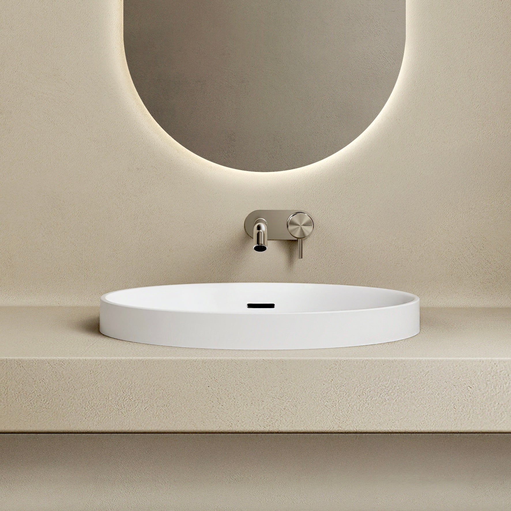 MARMY AIDA 50x39 mosdó, FÉNYES FEHÉR