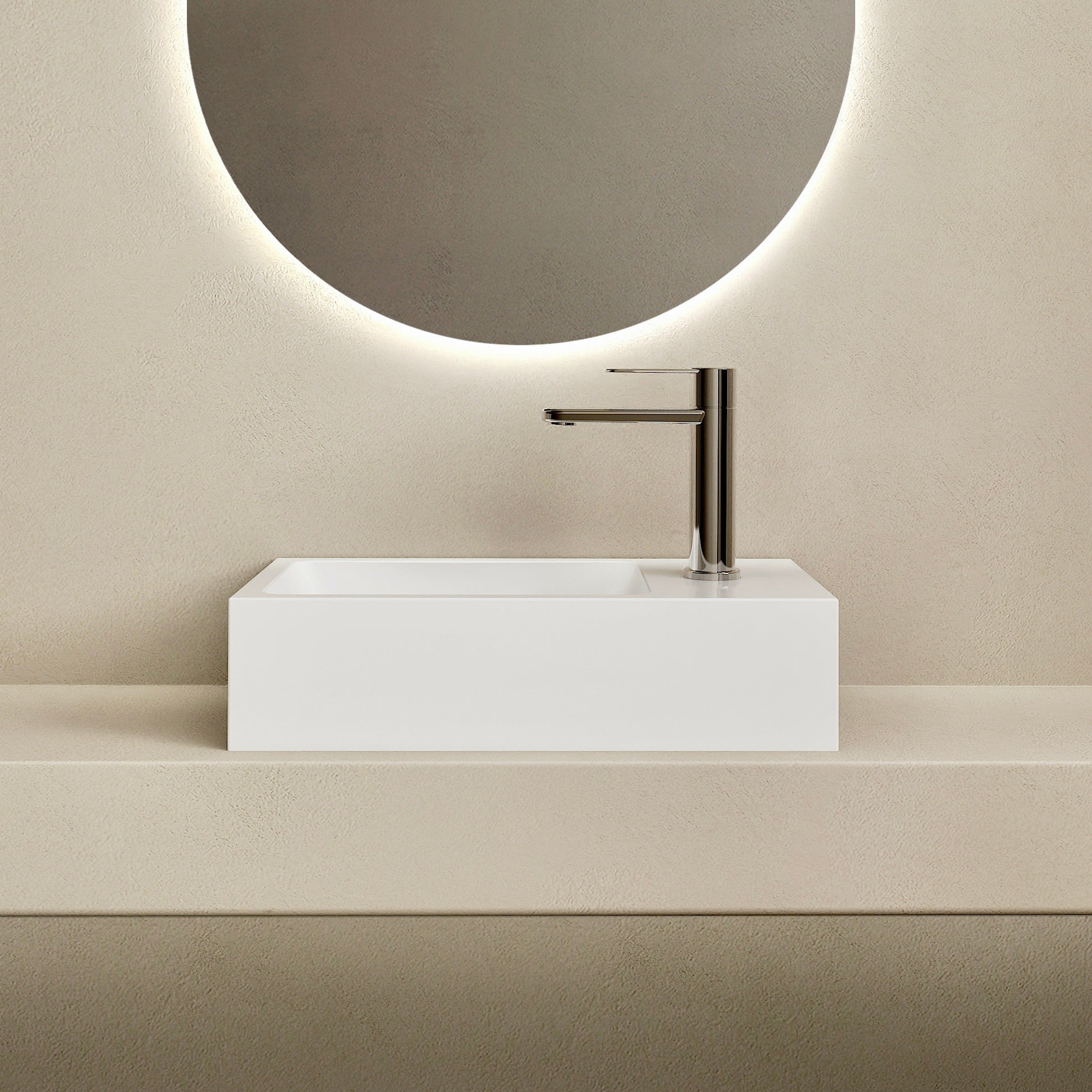 MARMY BEN 40x20 kézmosó, FÉNYES FEHÉR