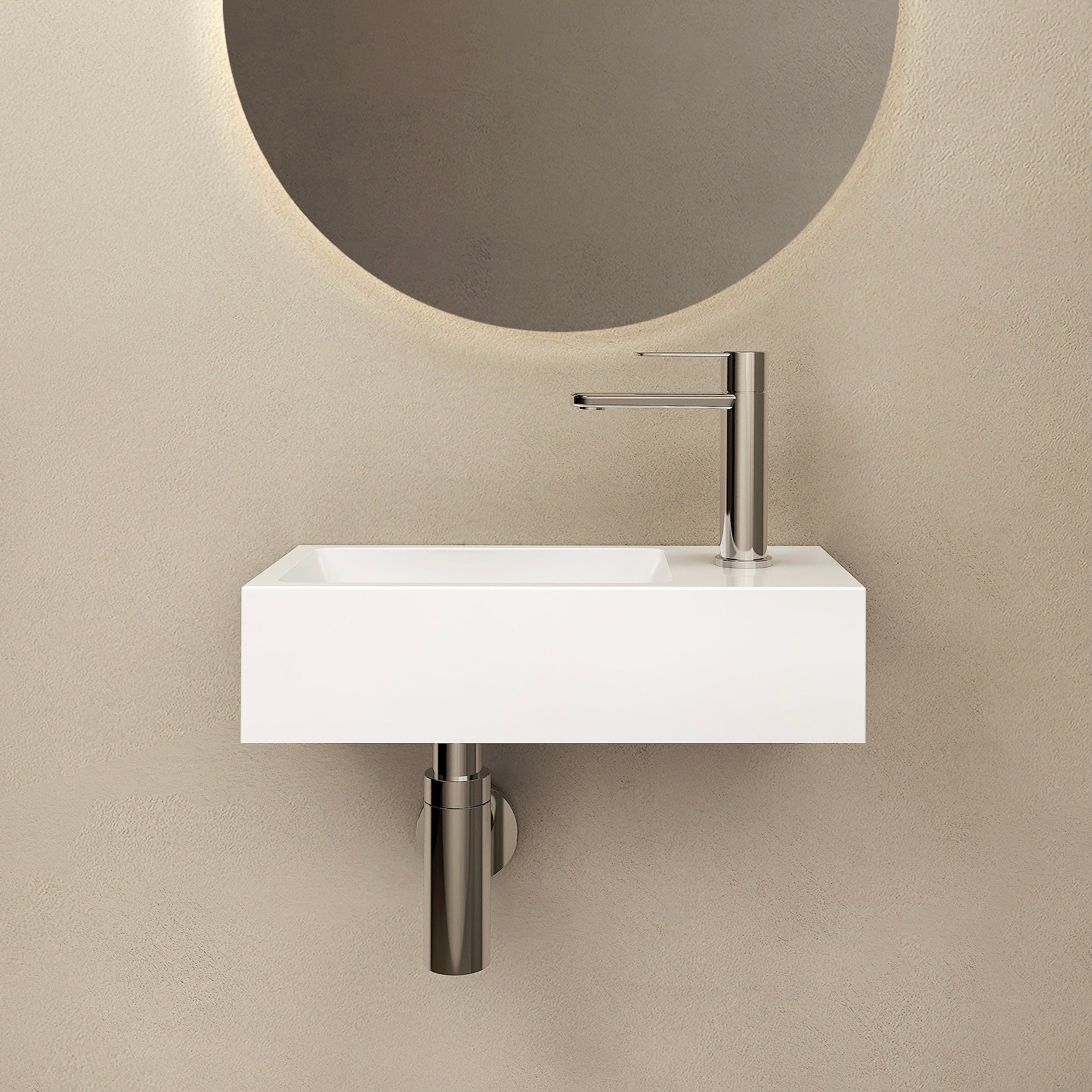 MARMY BEN 40x20 kézmosó, FÉNYES FEHÉR