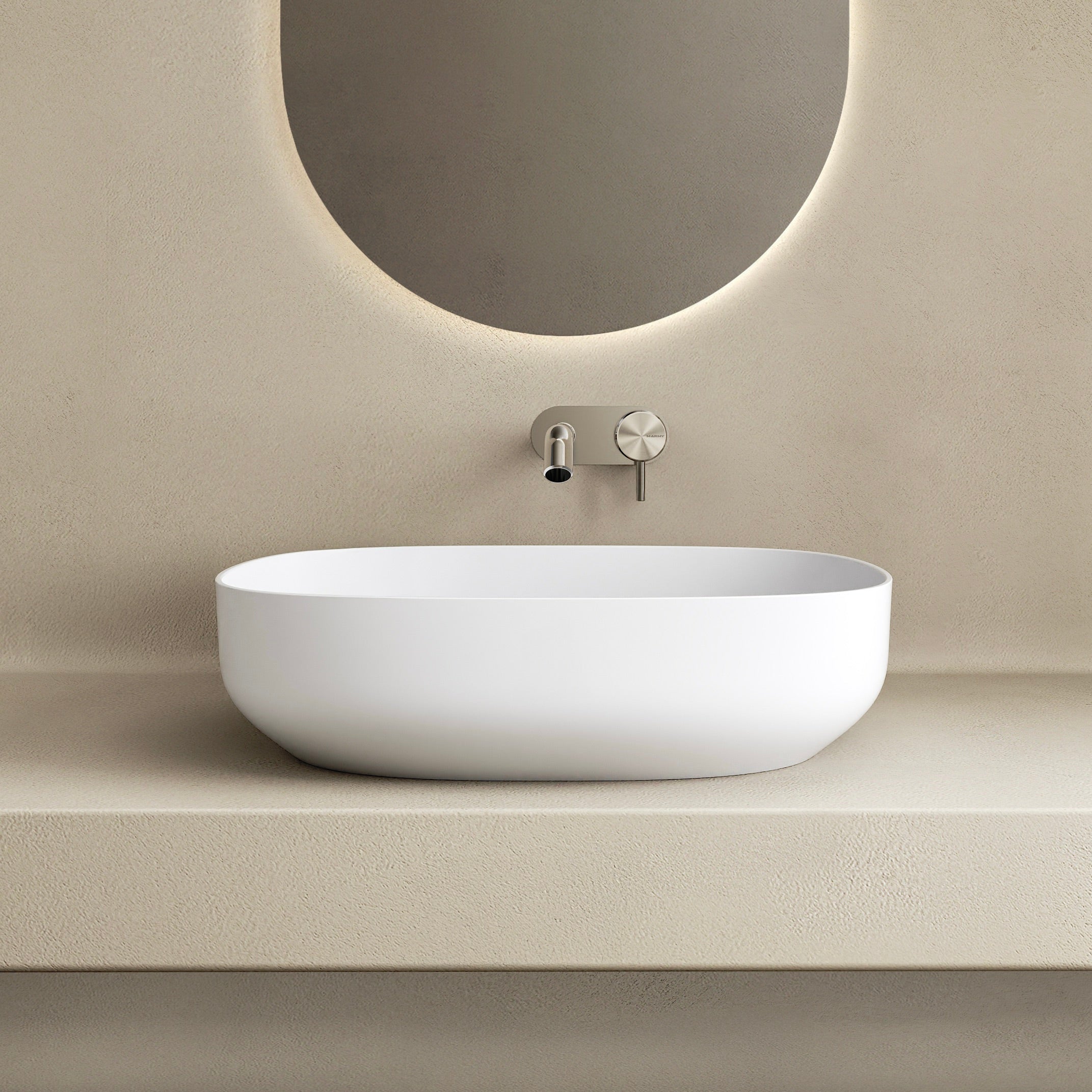 MARMY CANDY "M" 48x38 mosdó, MATT FEHÉR