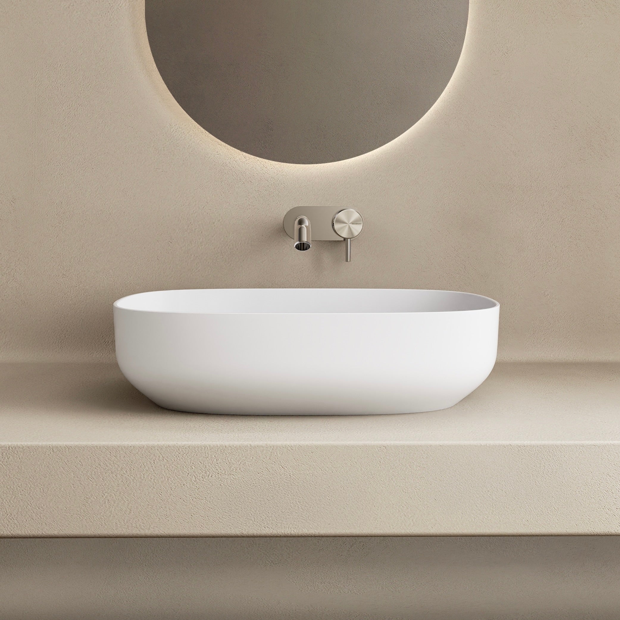 MARMY CANDY "S" 48x32 mosdó, MATT FEHÉR