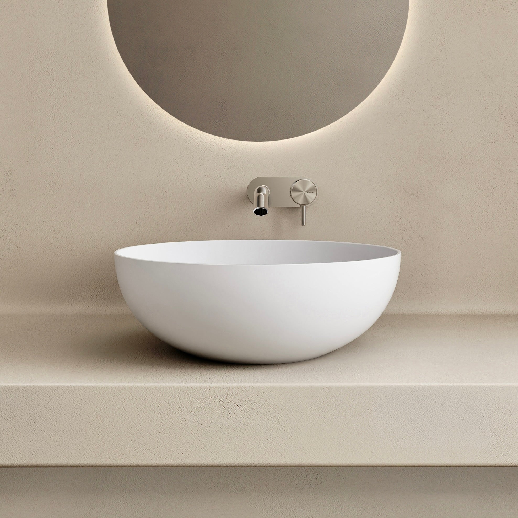 MARMY CAPRICE D40x14 mosdó, MATT FEHÉR