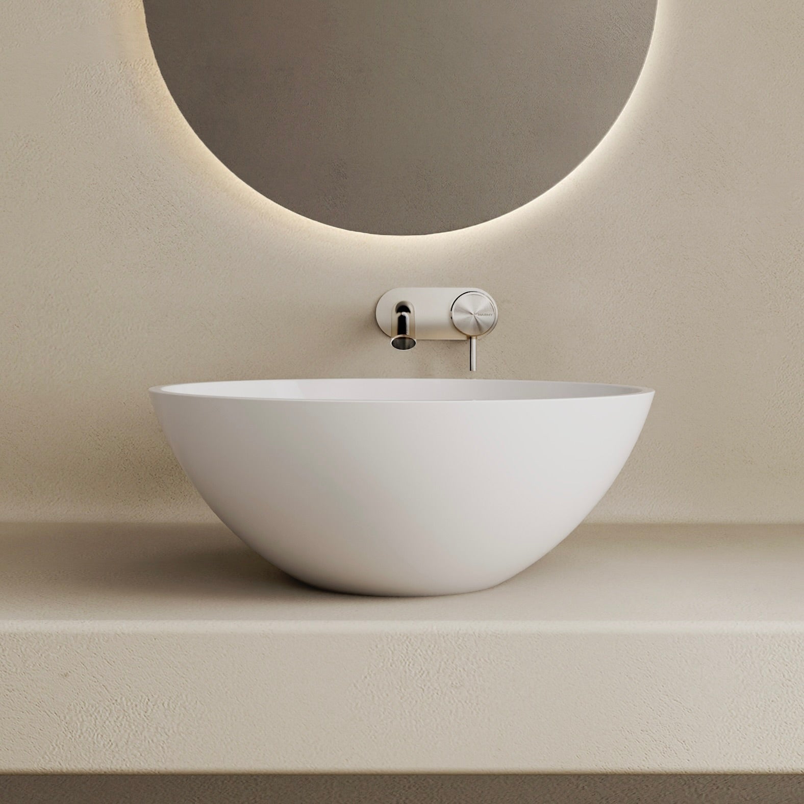 MARMY CLARK D38x15 mosdó, FÉNYES FEHÉR