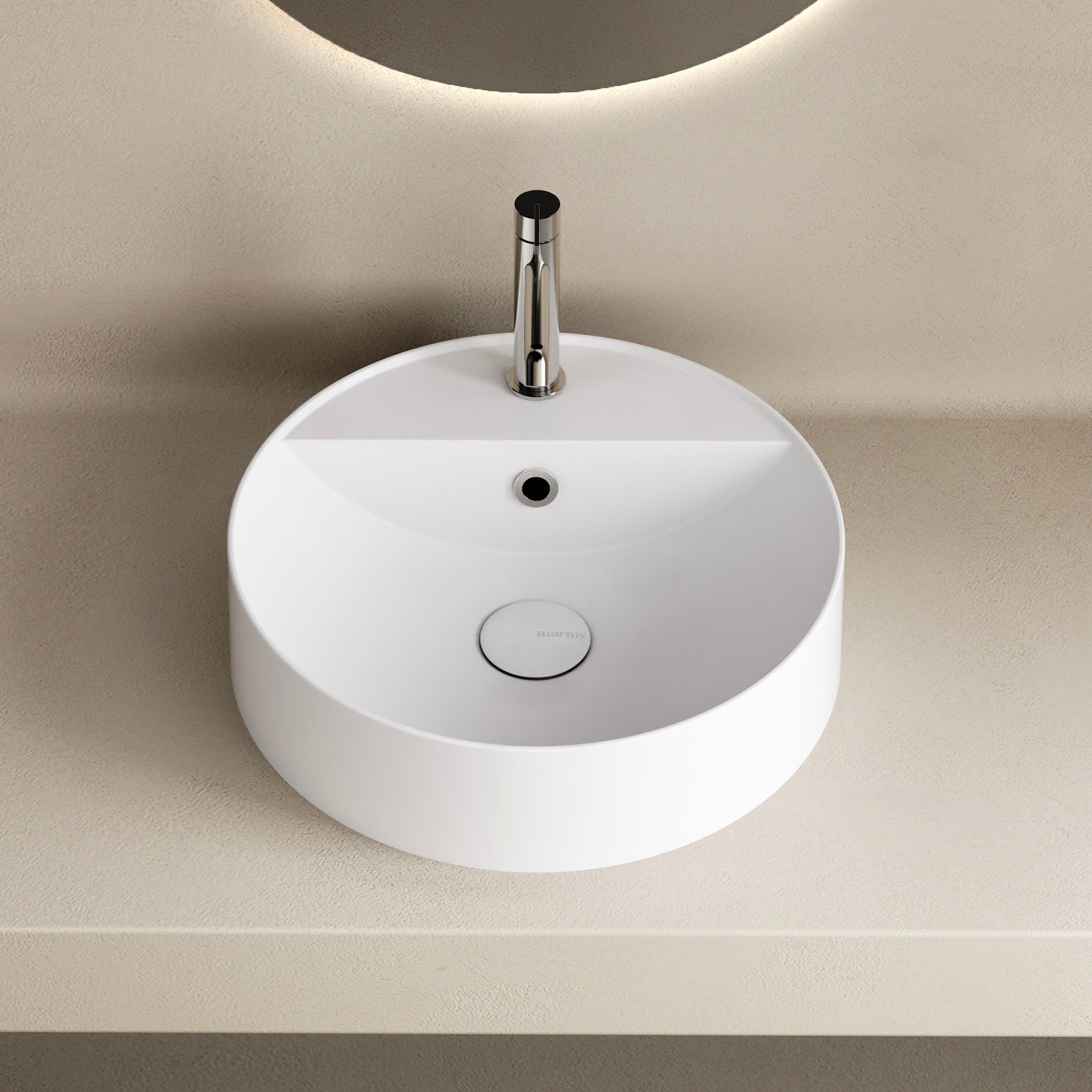 MARMY CORAL D40x10 mosdó, FÉNYES FEHÉR