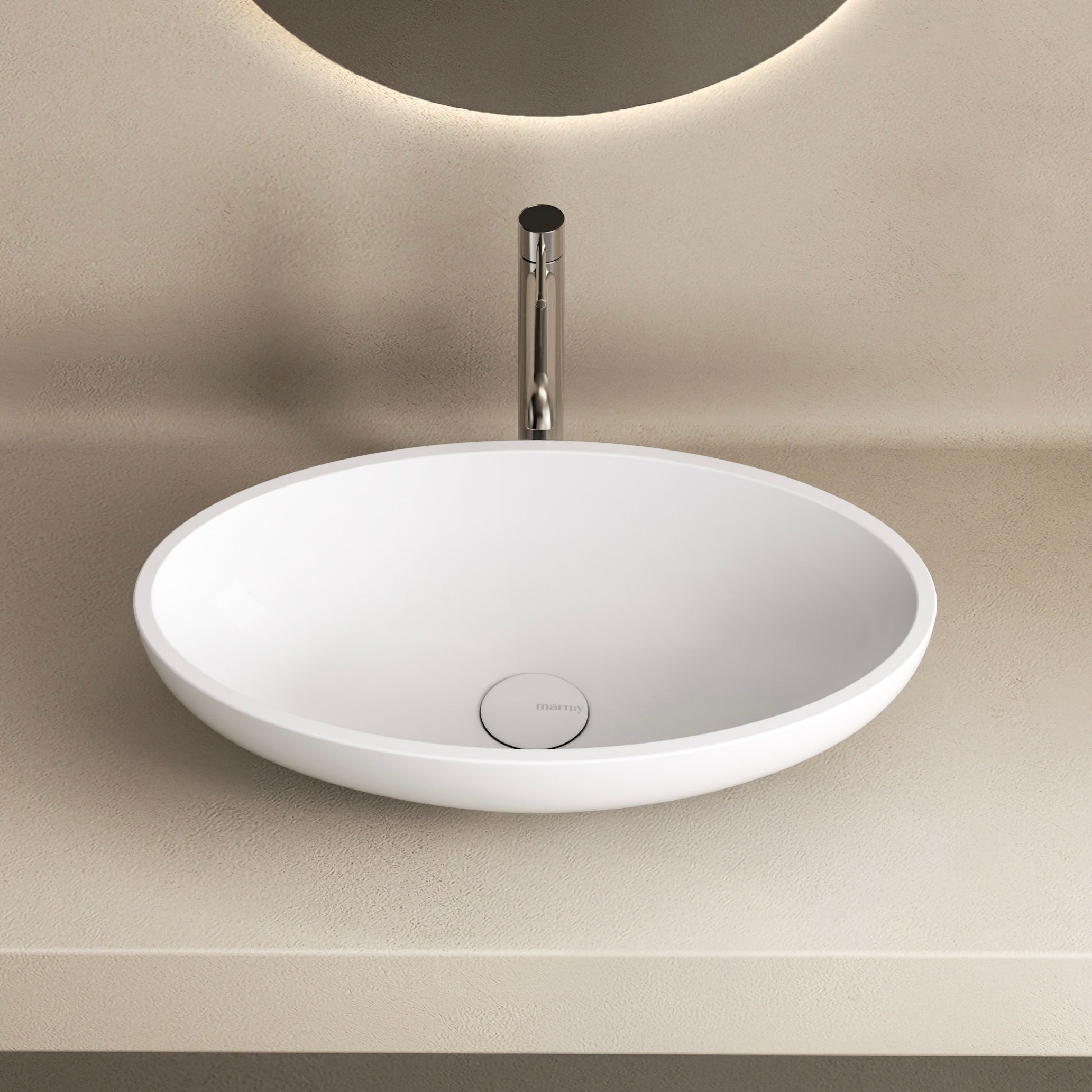 MARMY CORINA 51x30 mosdó, FÉNYES FEHÉR