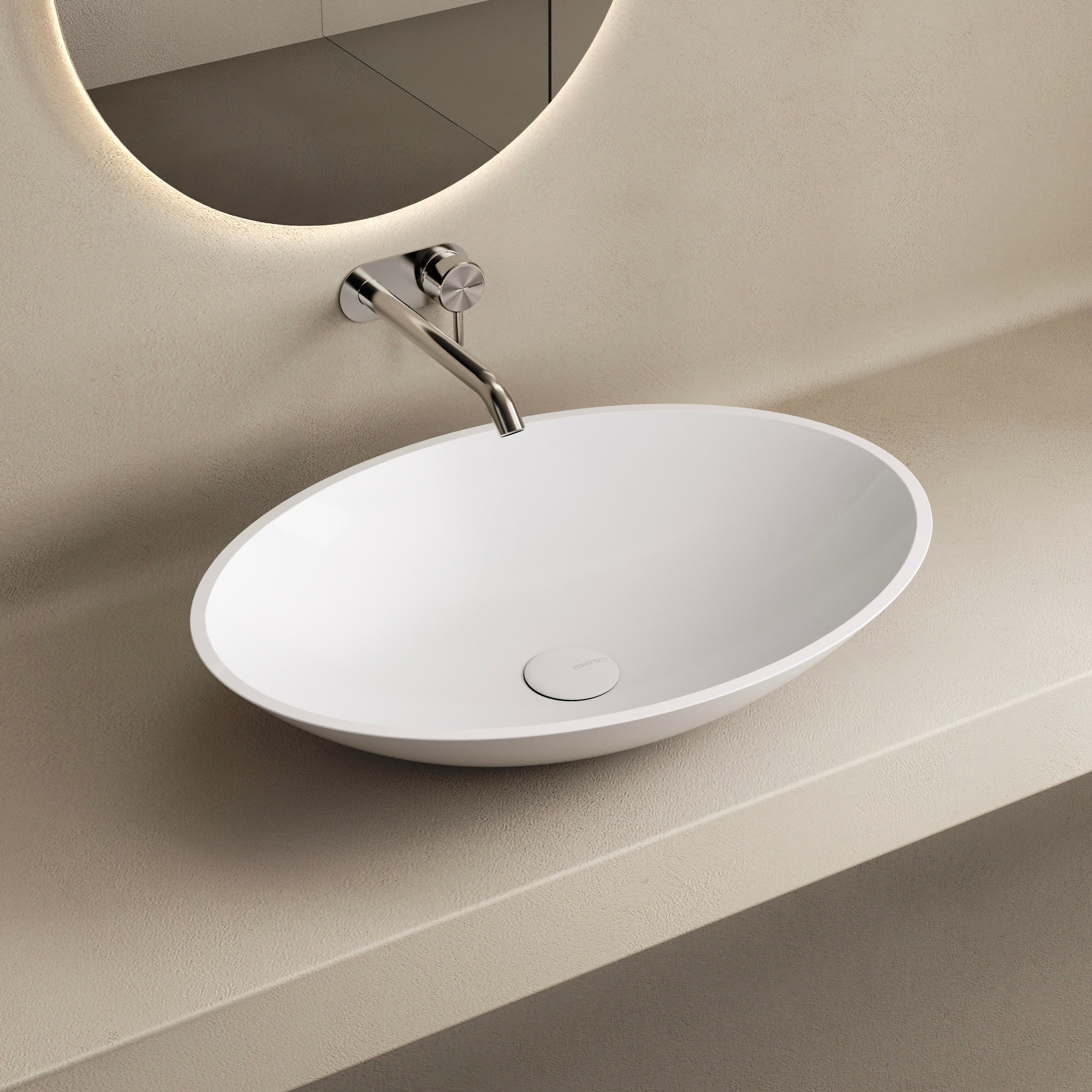 MARMY DOLCE 58x42 mosdó, FÉNYES FEHÉR