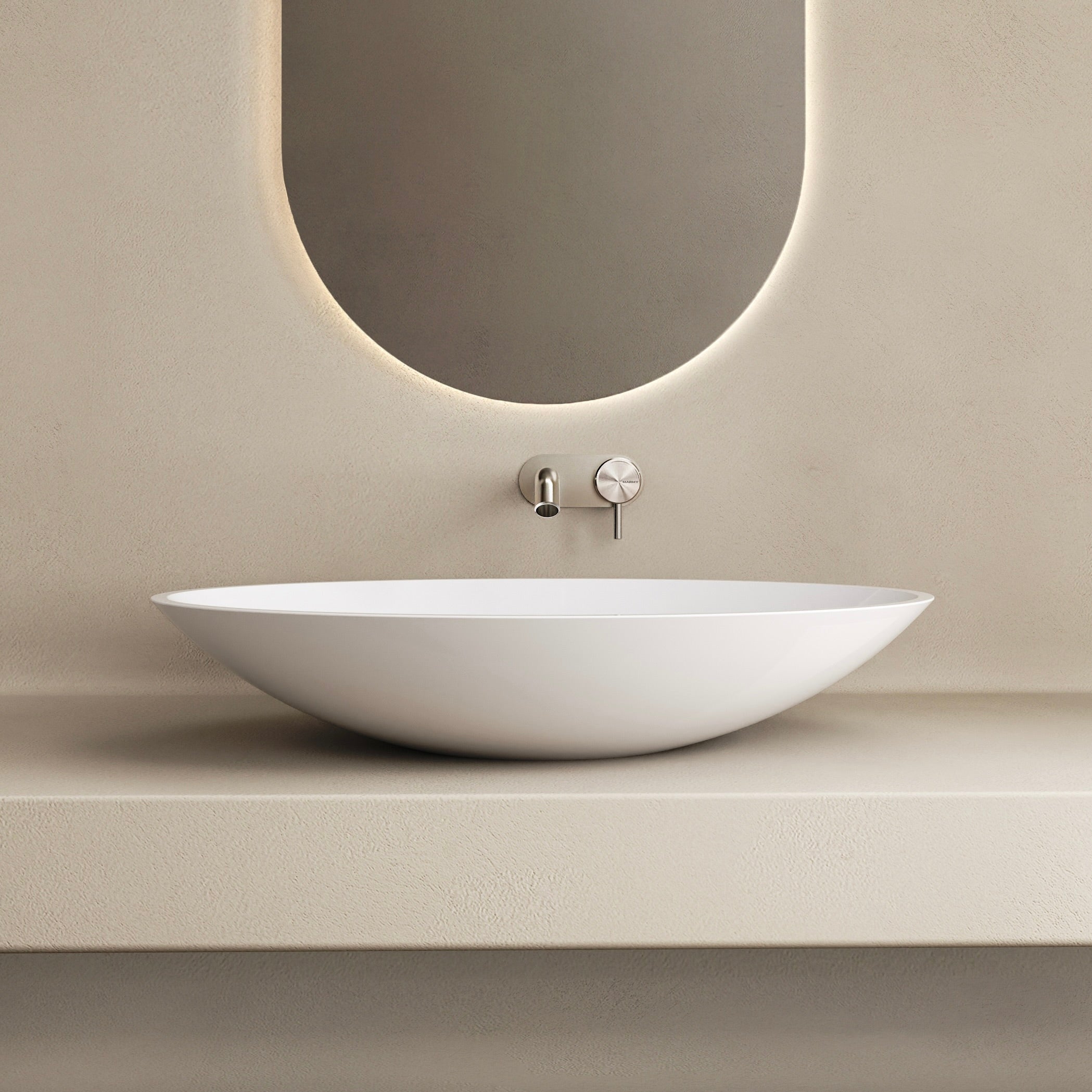 MARMY DOLCE 58x42 mosdó, FÉNYES FEHÉR