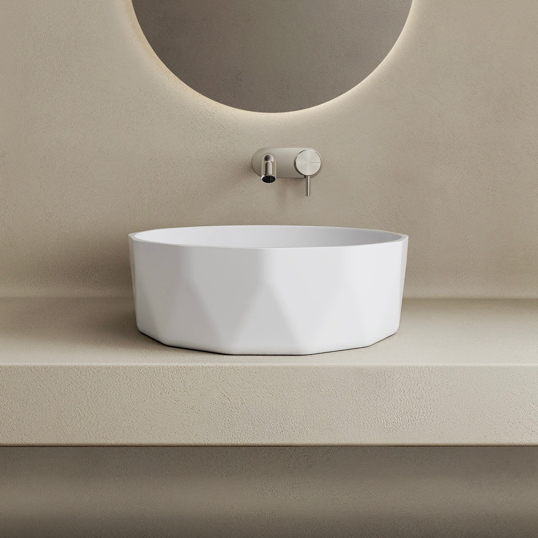 MARMY FIORE D40x14 mosdó, MATT FEHÉR