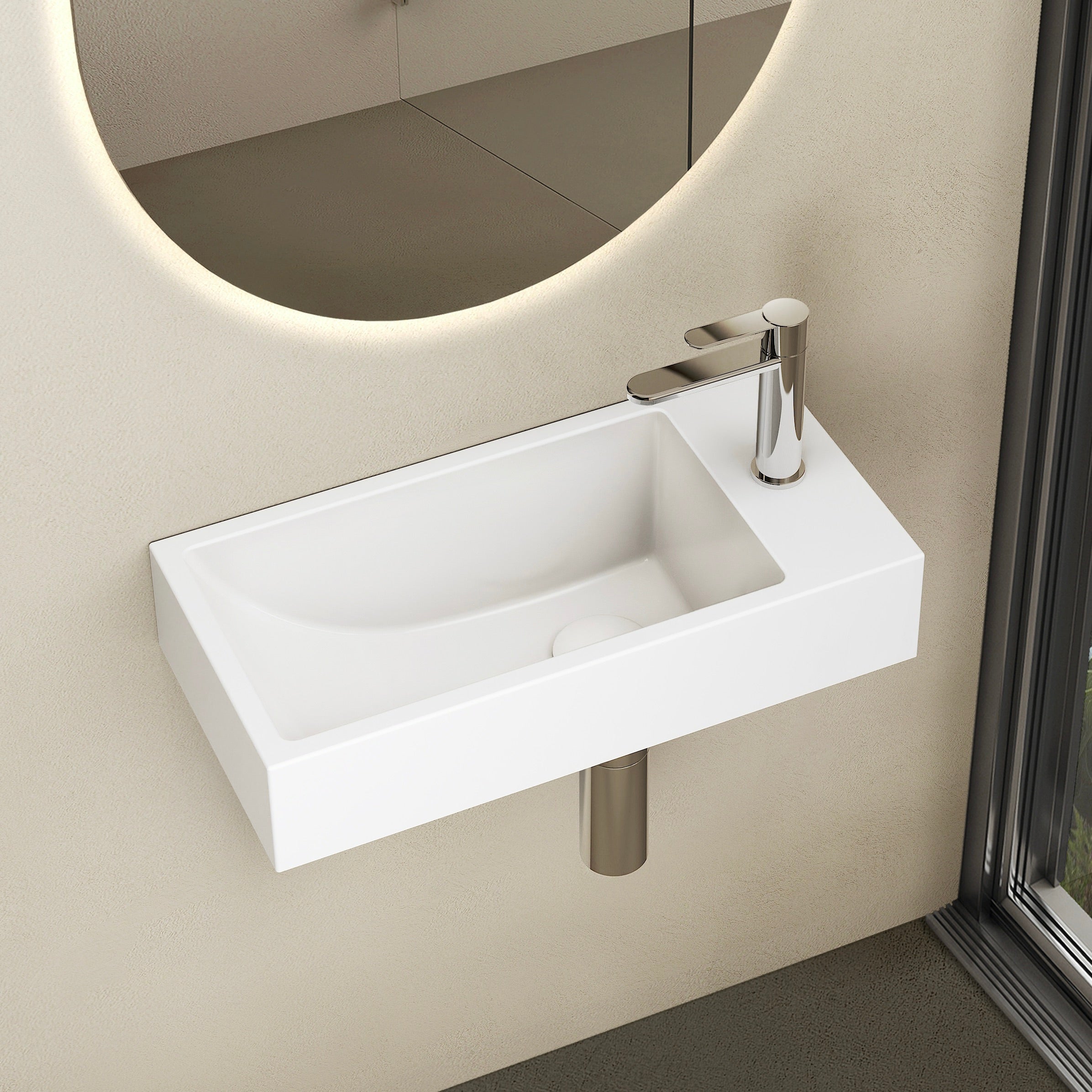 MARMY FLAVIA 50x25 kézmosó, FÉNYES FEHÉR