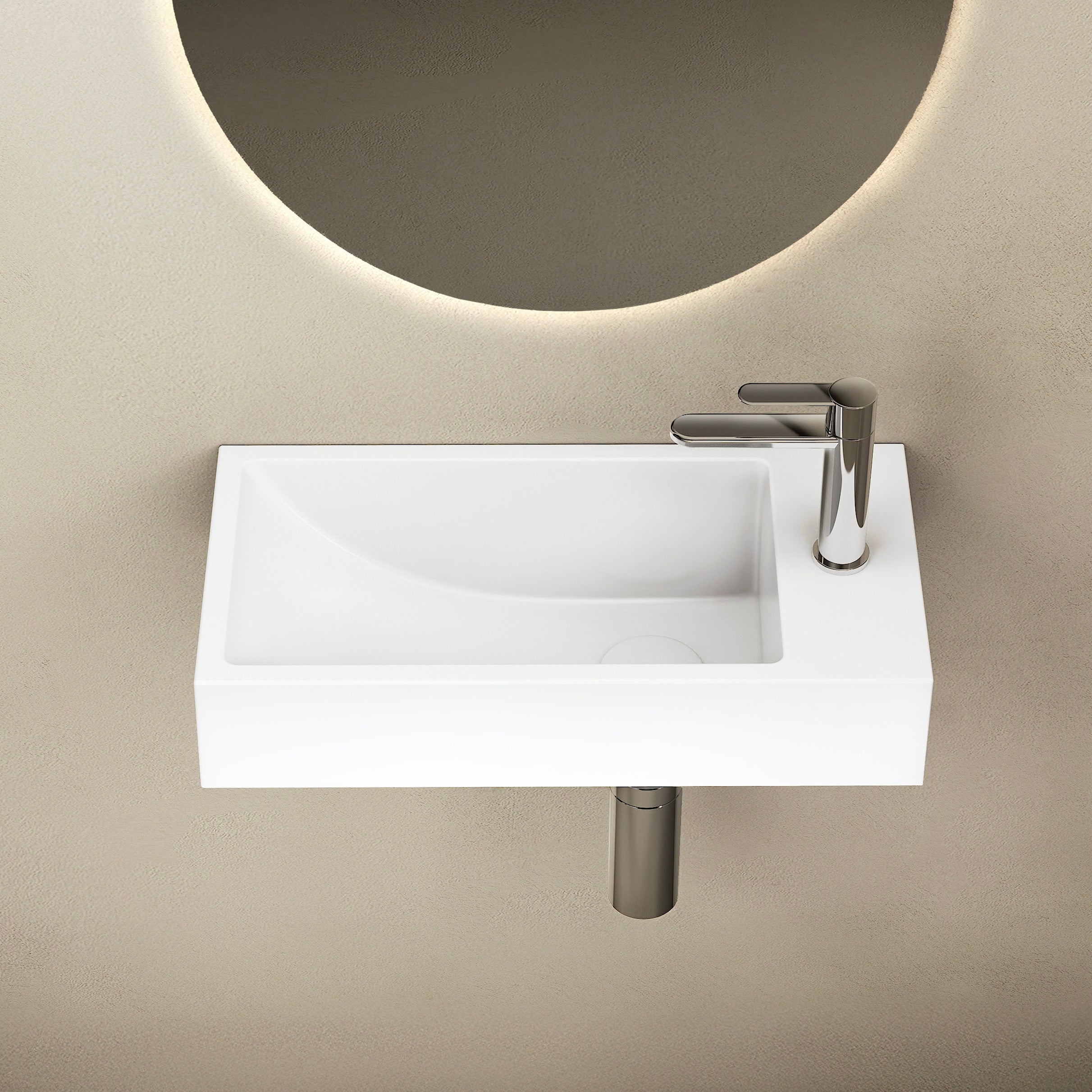 MARMY FLAVIA 50x25 kézmosó, FÉNYES FEHÉR