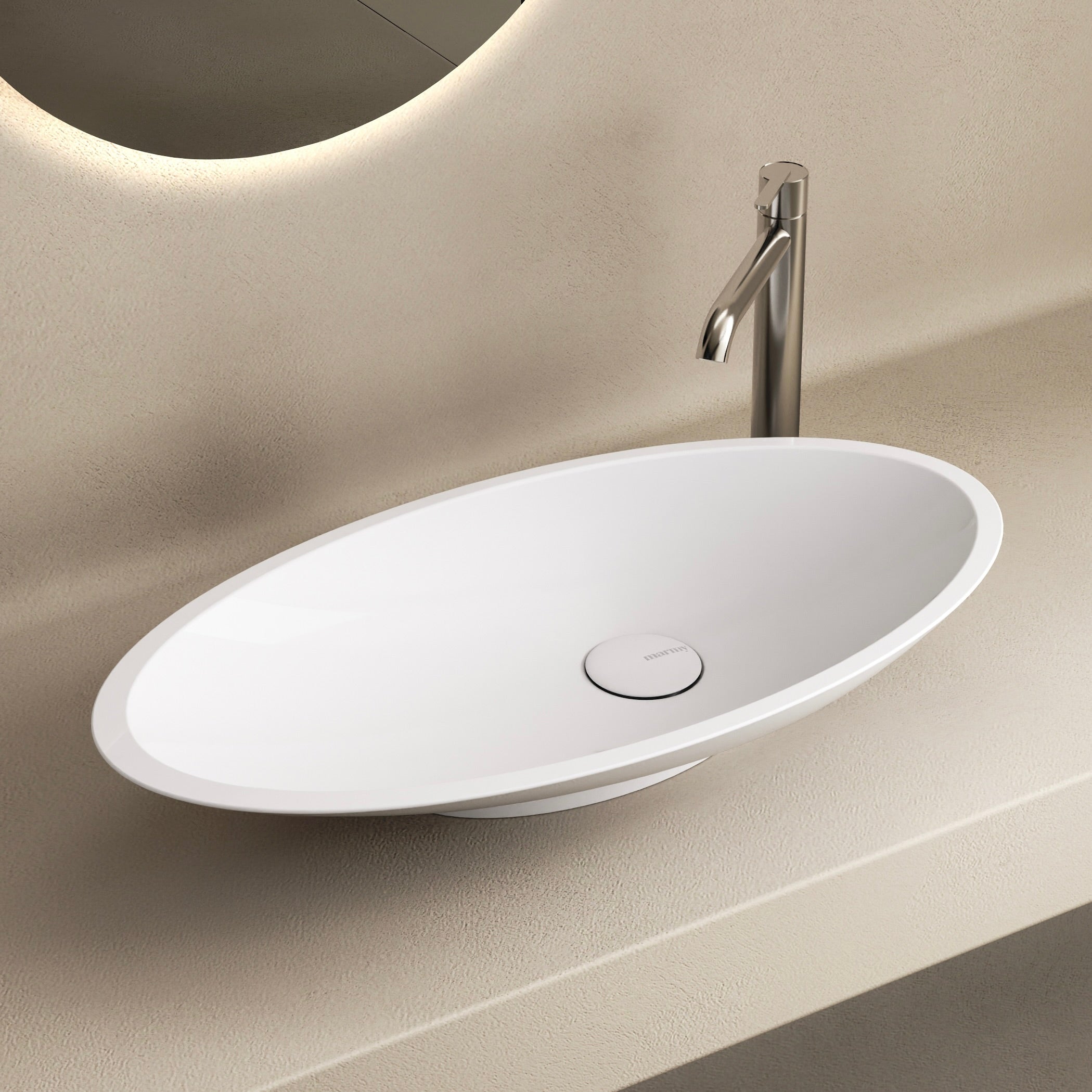 MARMY FORTUNA 59x31 mosdó, FÉNYES FEHÉR