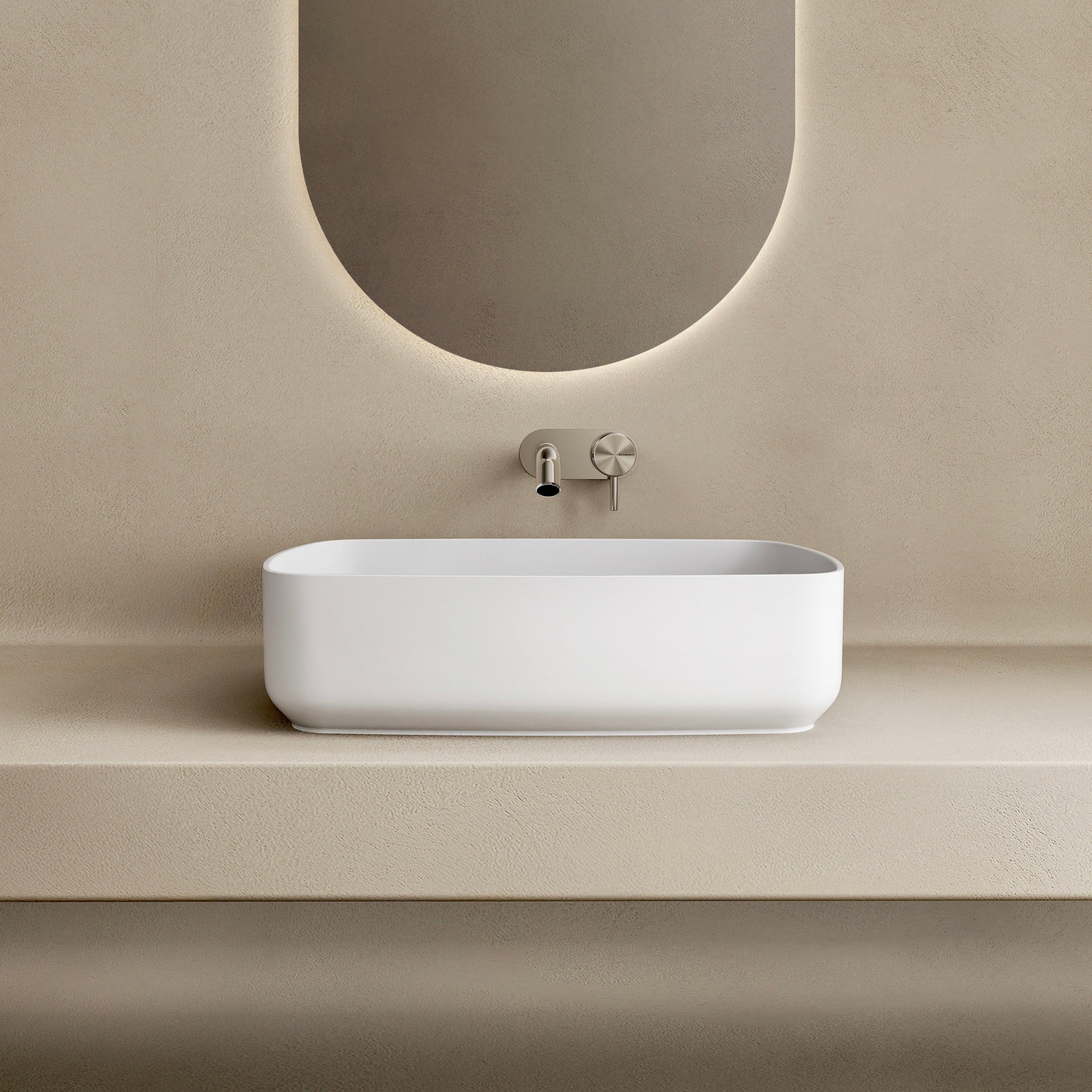 MARMY HONEY "M" 48x32 mosdó, MATT FEHÉR