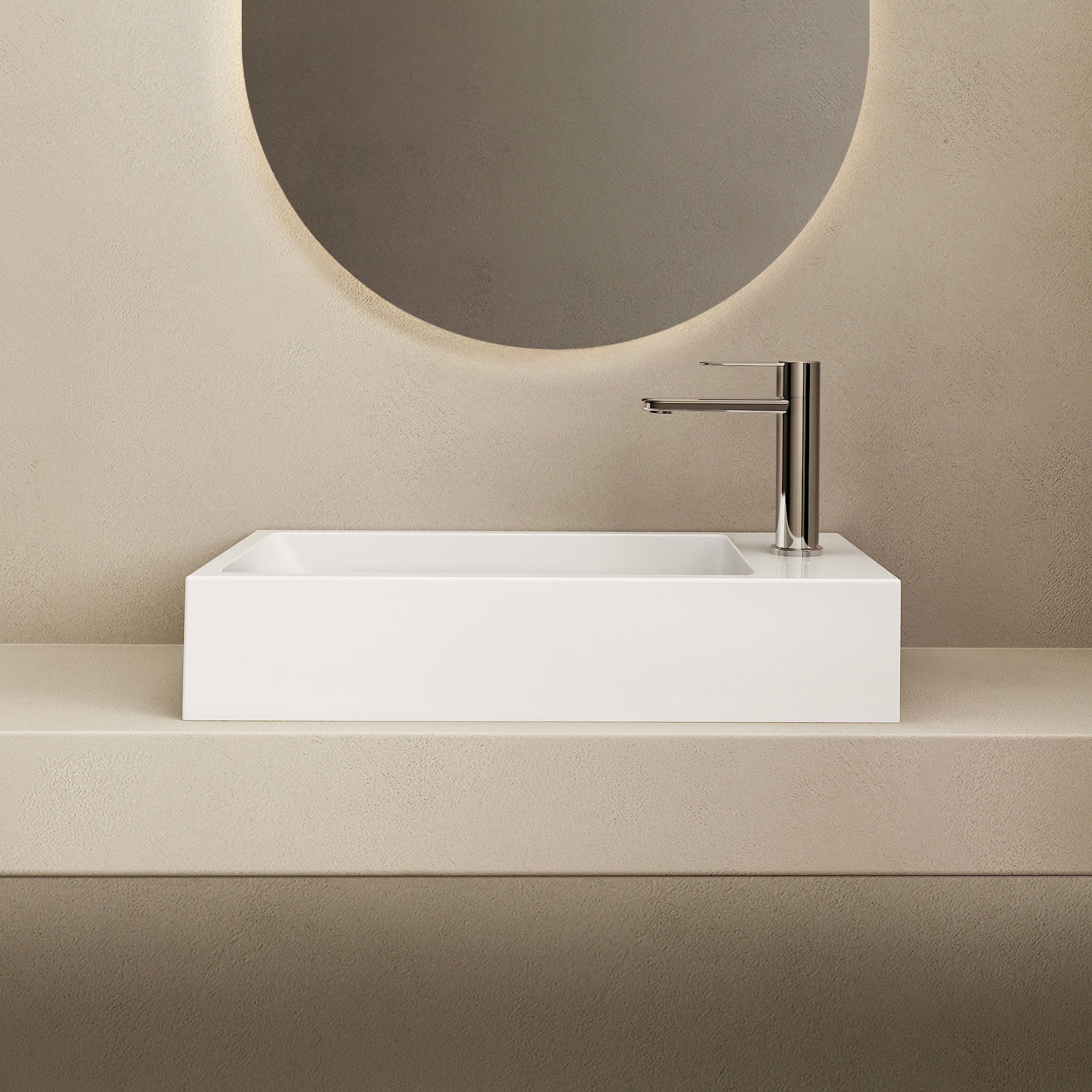 MARMY FLAVIA 50x25 kézmosó, FÉNYES FEHÉR