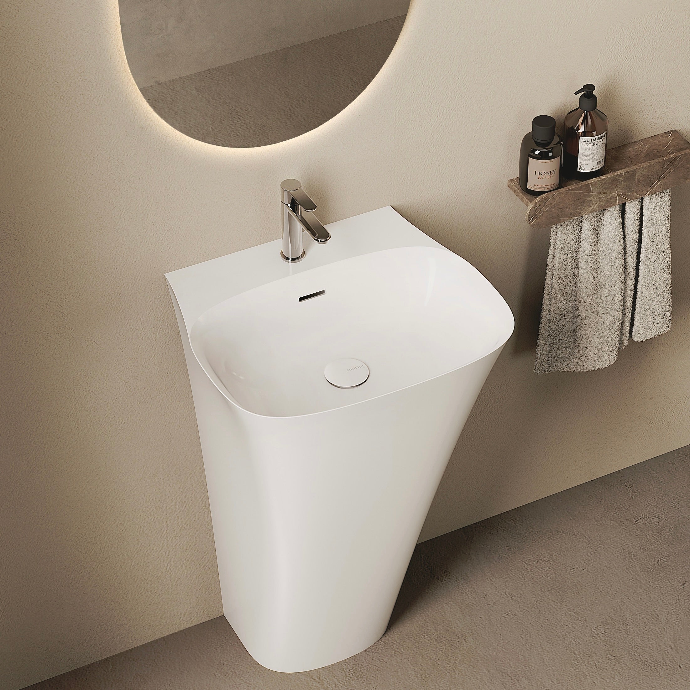 MARMY JOY 52x45 álló mosdó, FÉNYES FEHÉR