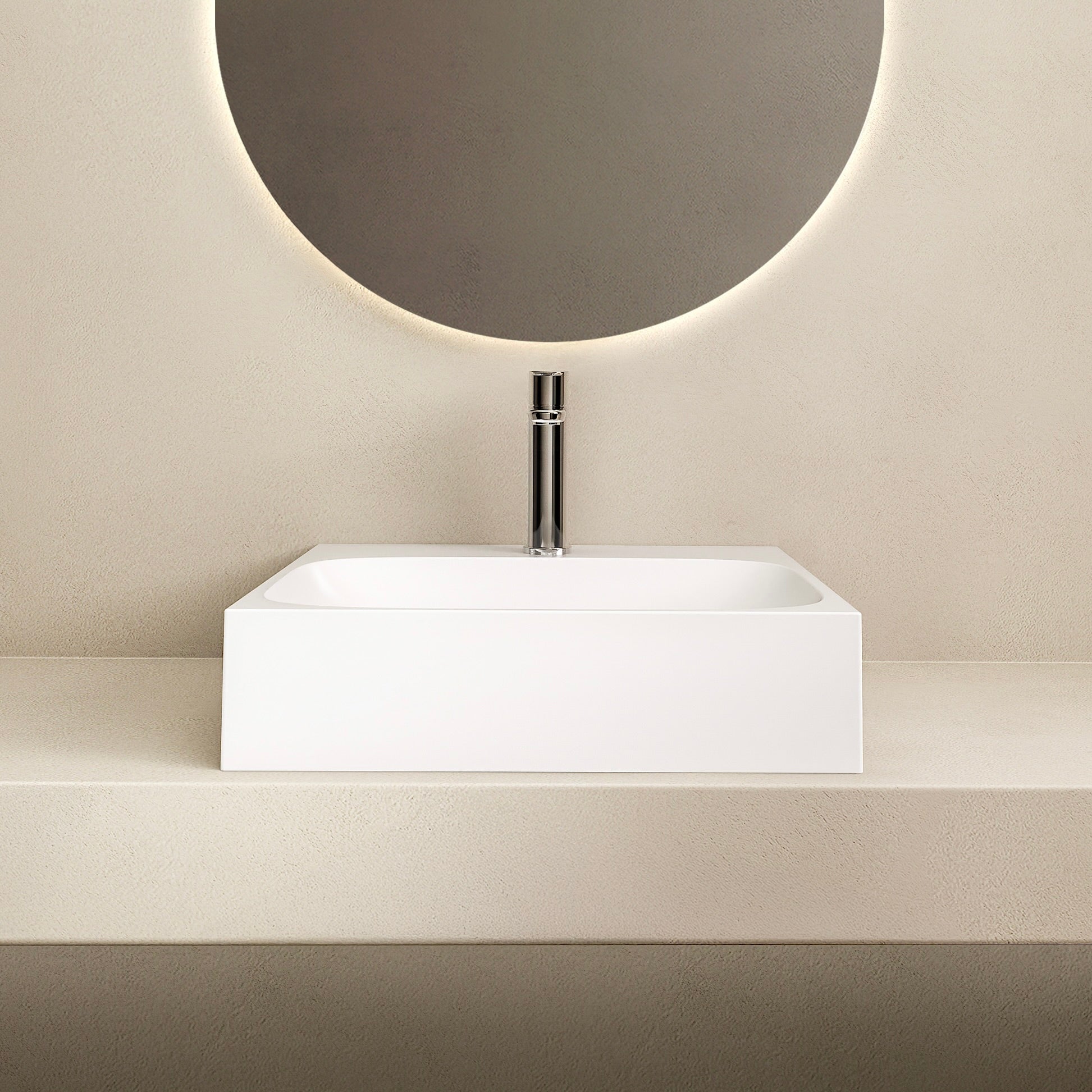 MARMY KELLY 40x40 mosdó, FÉNYES FEHÉR