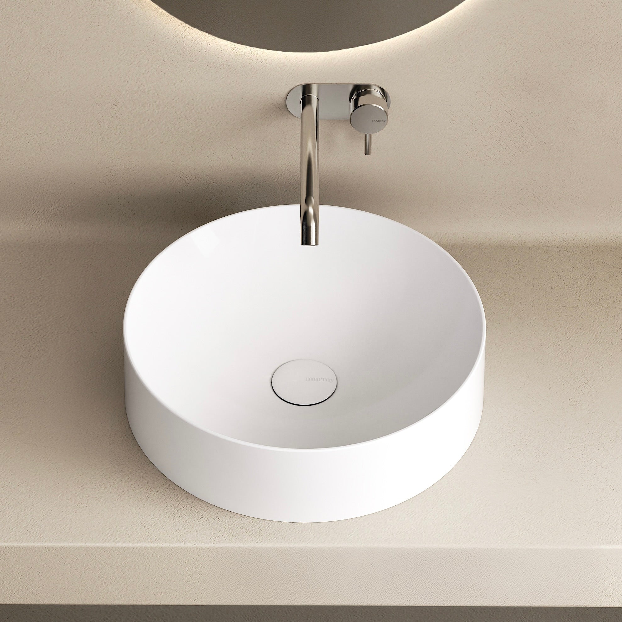 MARMY KIM D40x10 mosdó, FÉNYES FEHÉR