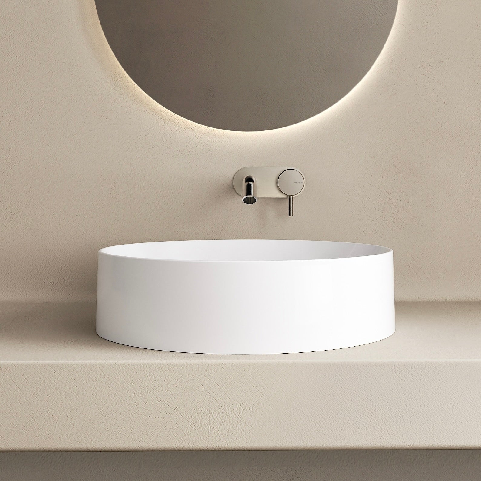 MARMY KIM D40x10 mosdó, FÉNYES FEHÉR