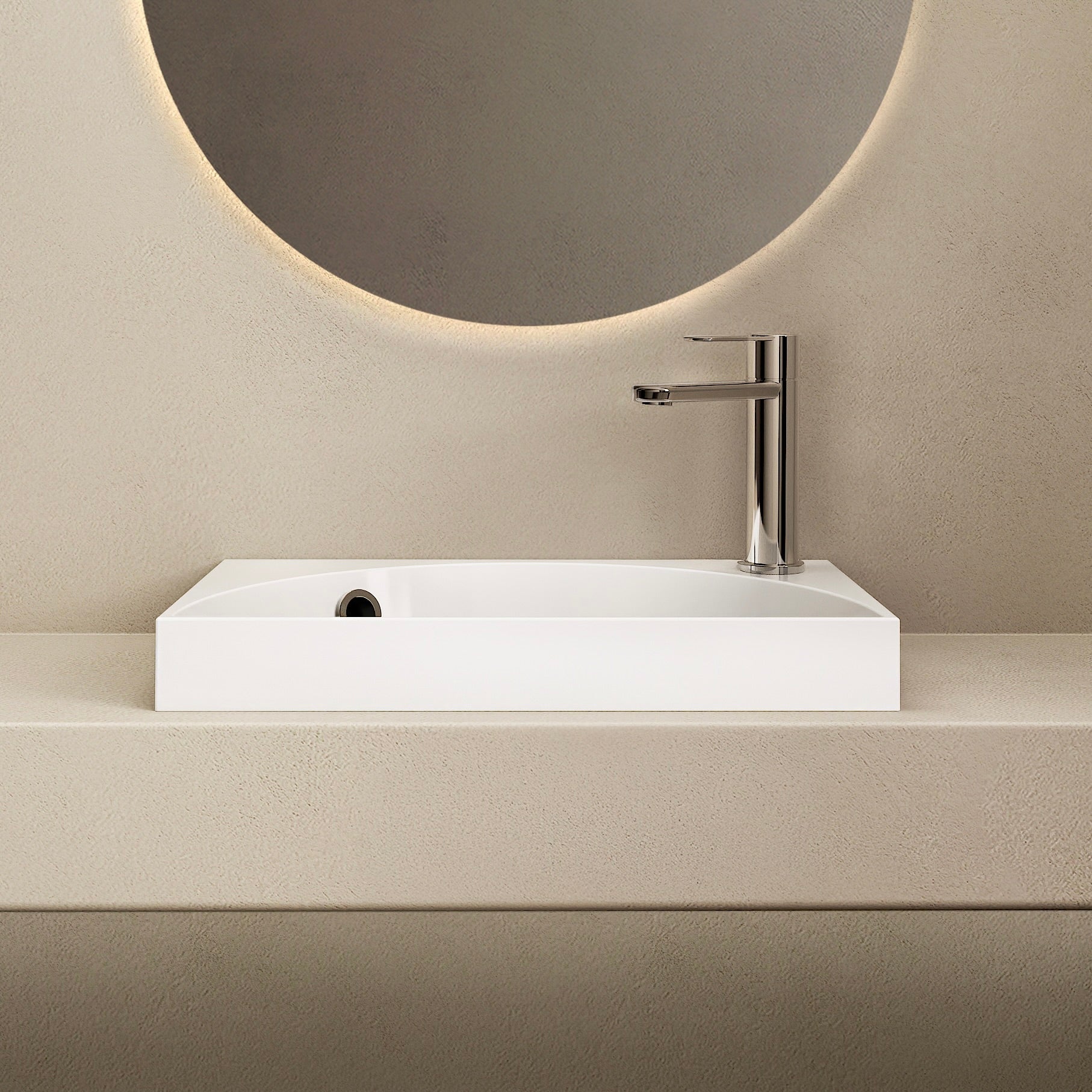 MARMY LUNA 40x22 kézmosó, FÉNYES FEHÉR