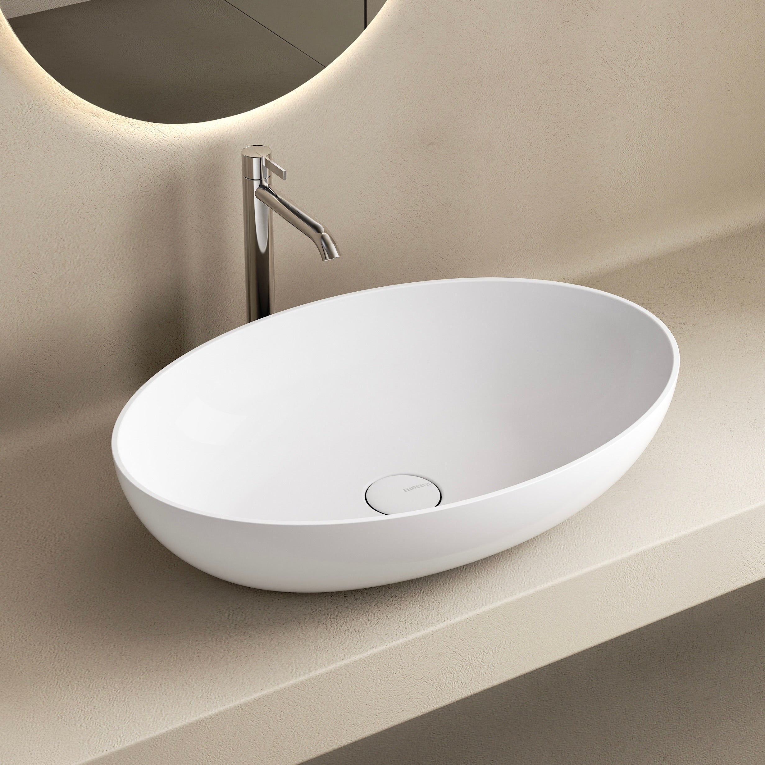 MARMY MADONNA 60x40 mosdó, FÉNYES FEHÉR