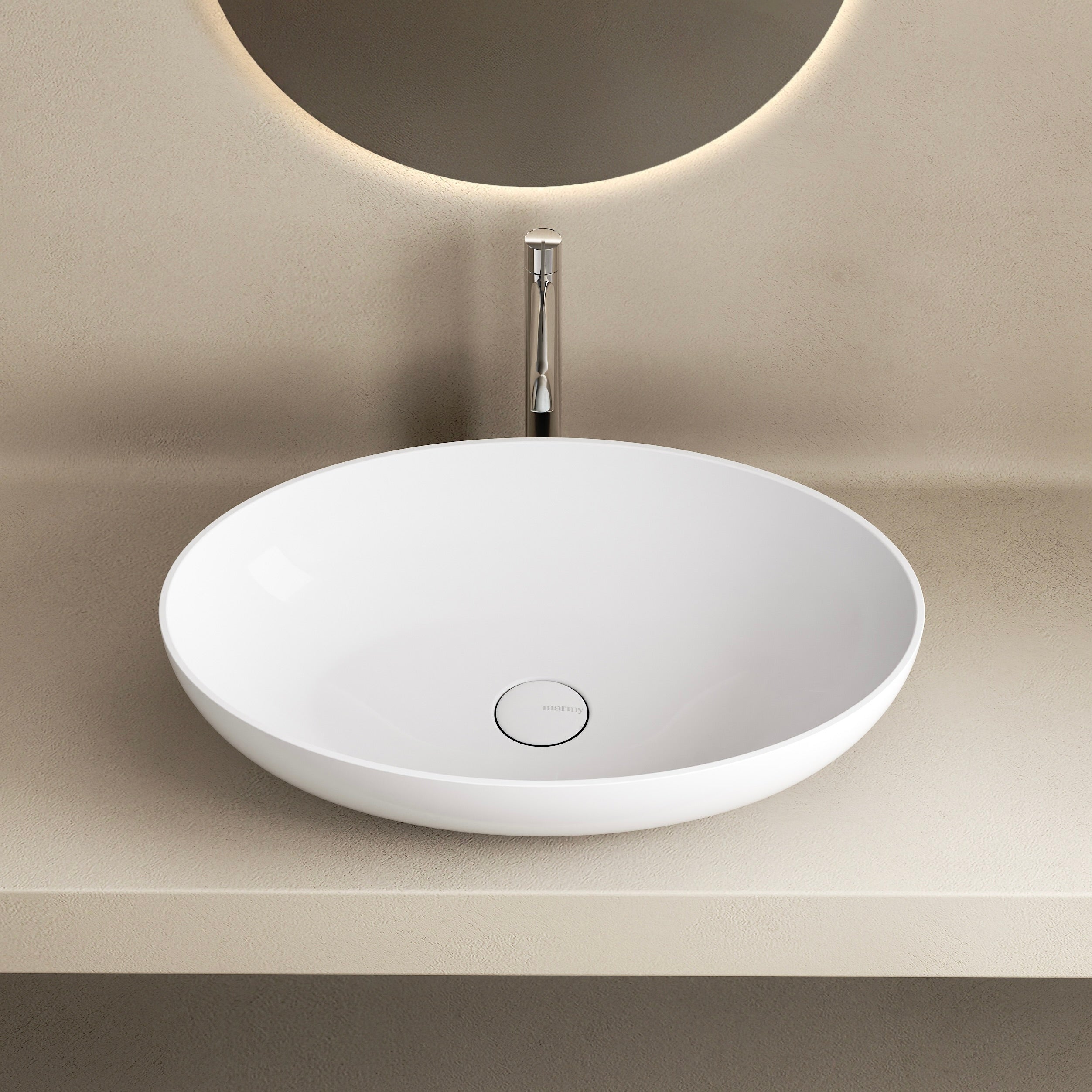 MARMY MADONNA 60x40 mosdó, FÉNYES FEHÉR