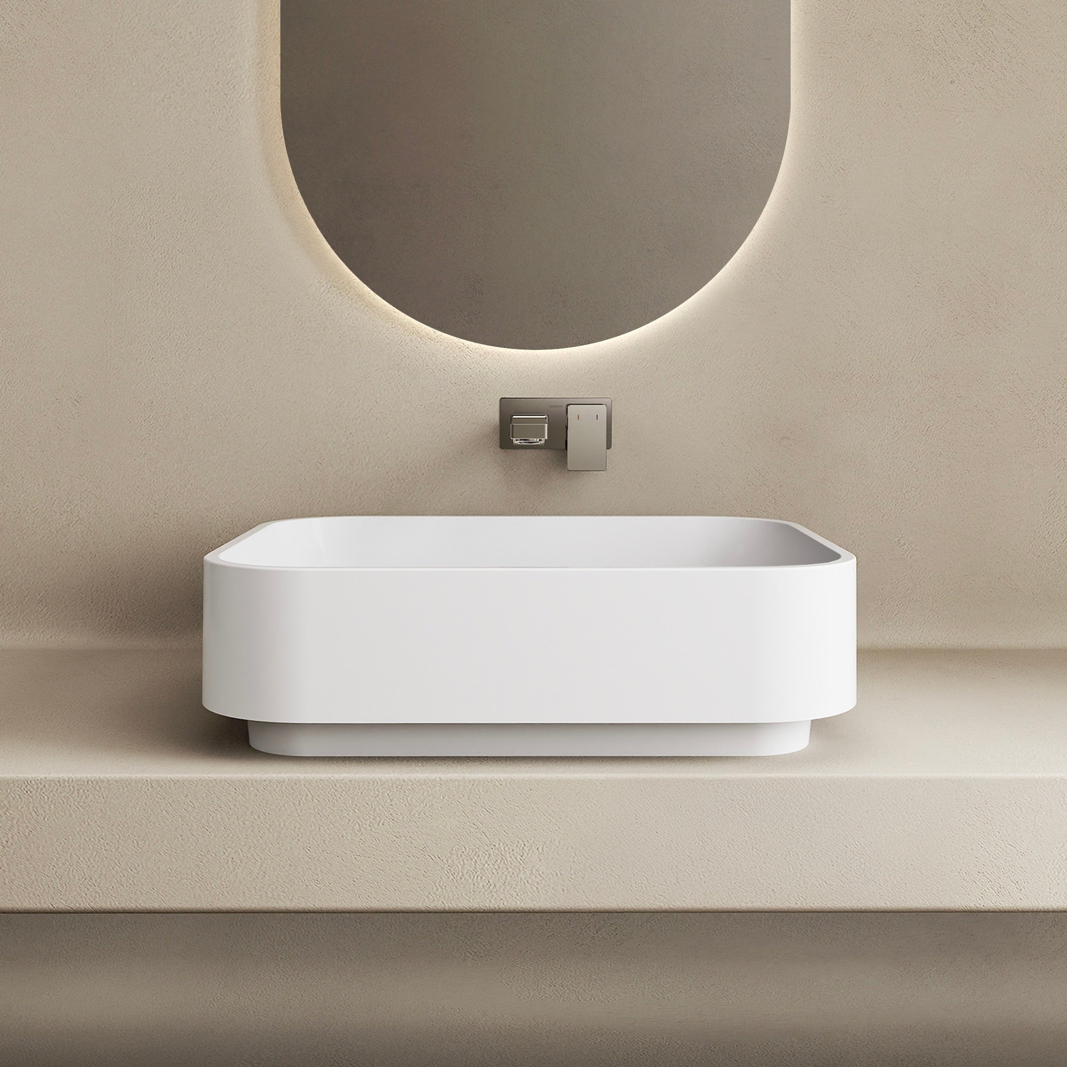 MARMY NEMO 50x40 mosdó, FÉNYES FEHÉR