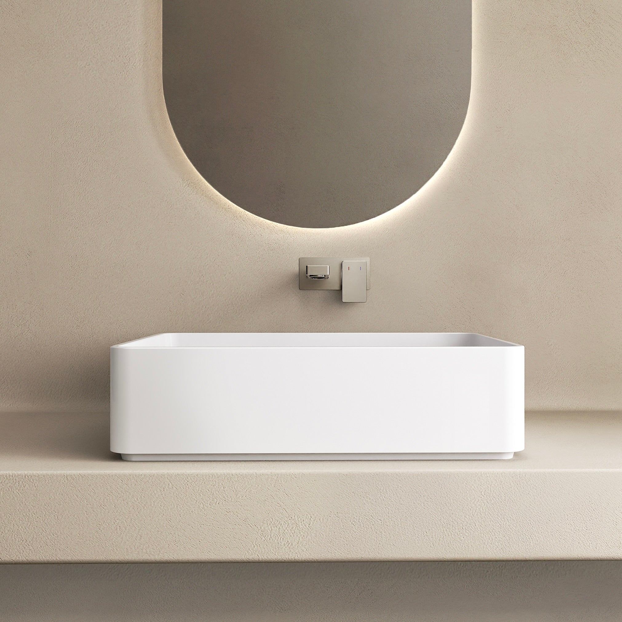 MARMY NOE 48x36 mosdó, FÉNYES FEHÉR