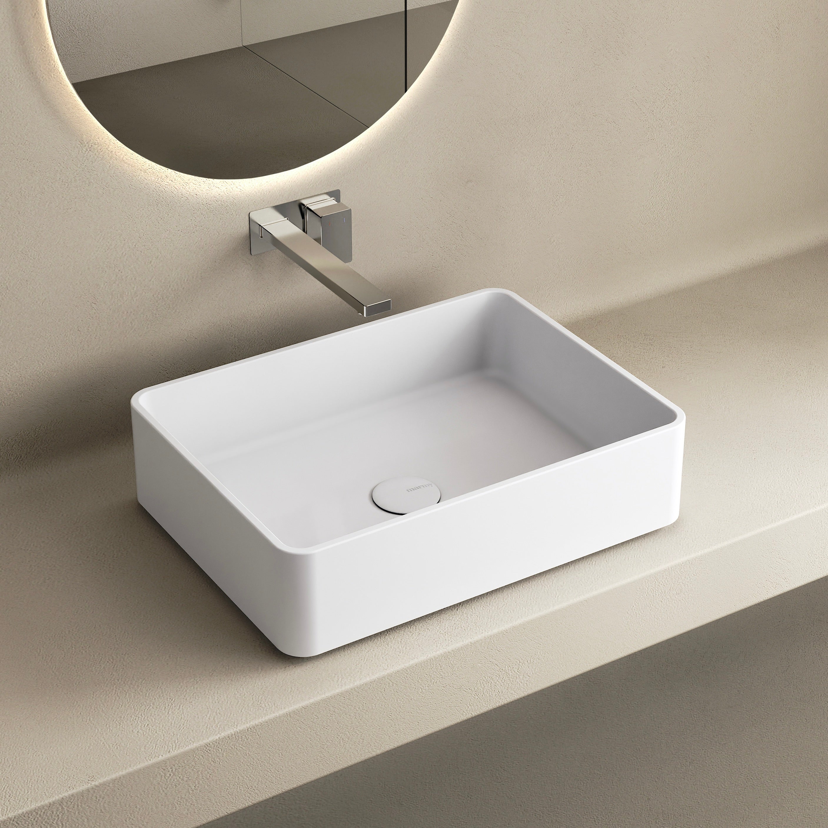 MARMY NOE 48x36 mosdó, MATT FEHÉR