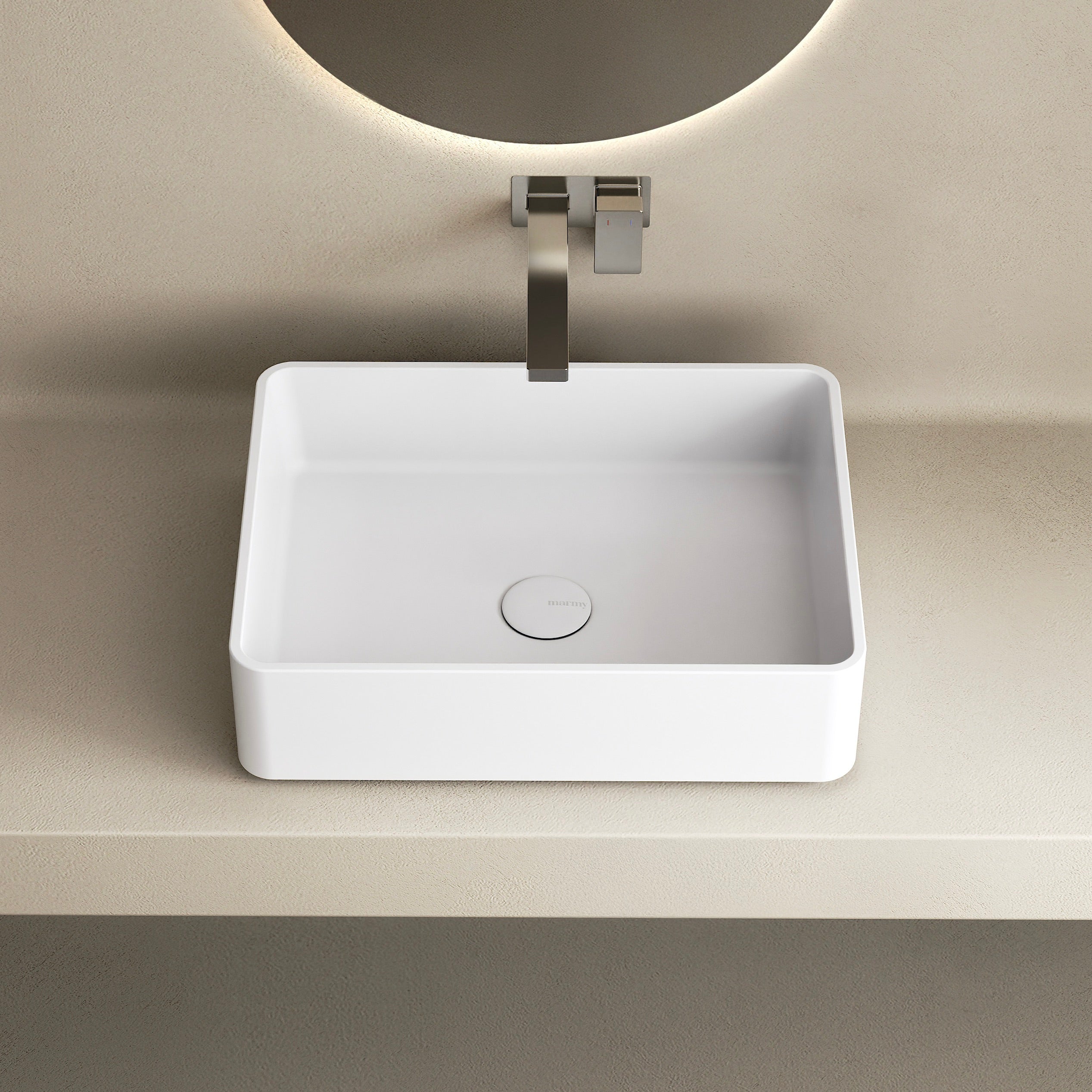 MARMY NOE 48x36 mosdó, MATT FEHÉR