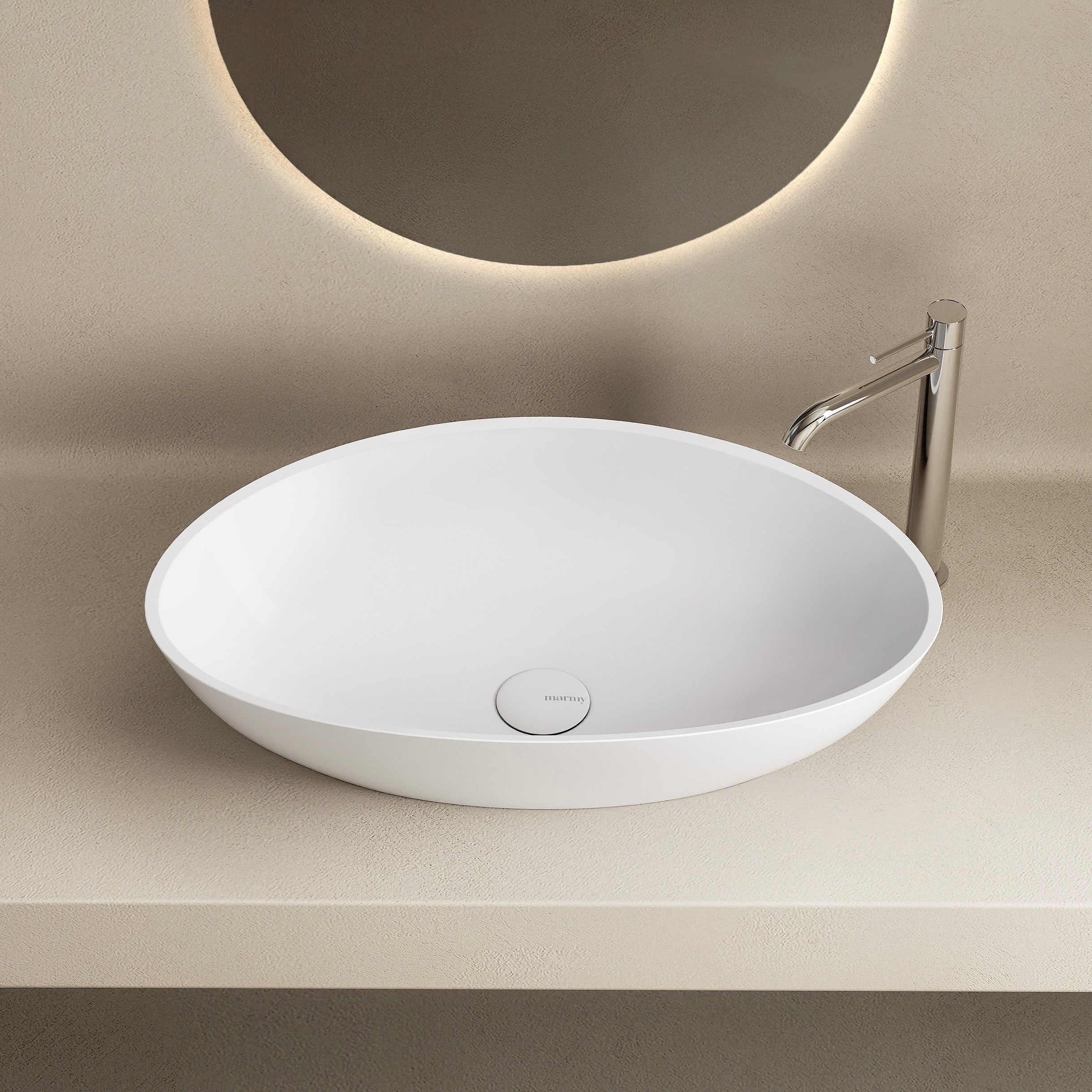 MARMY OLIVIA 60x36 mosdó, FÉNYES FEHÉR