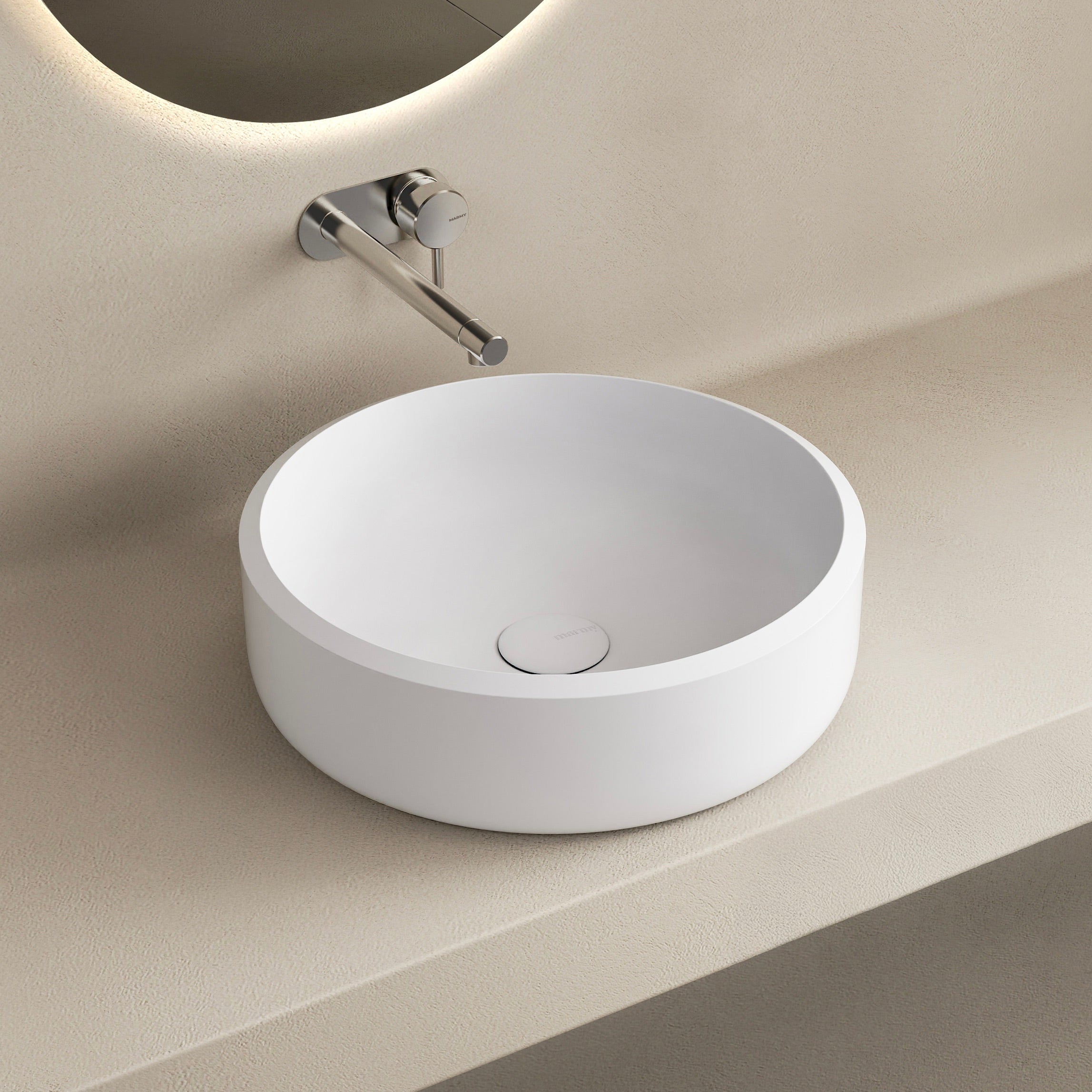 MARMY PALAZZO D40x12 mosdó, MATT FEHÉR