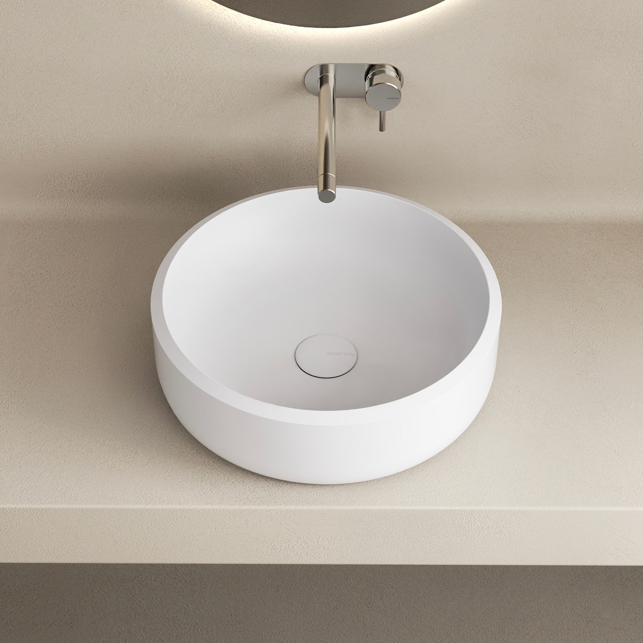 MARMY PALAZZO D40x12 mosdó, MATT FEHÉR