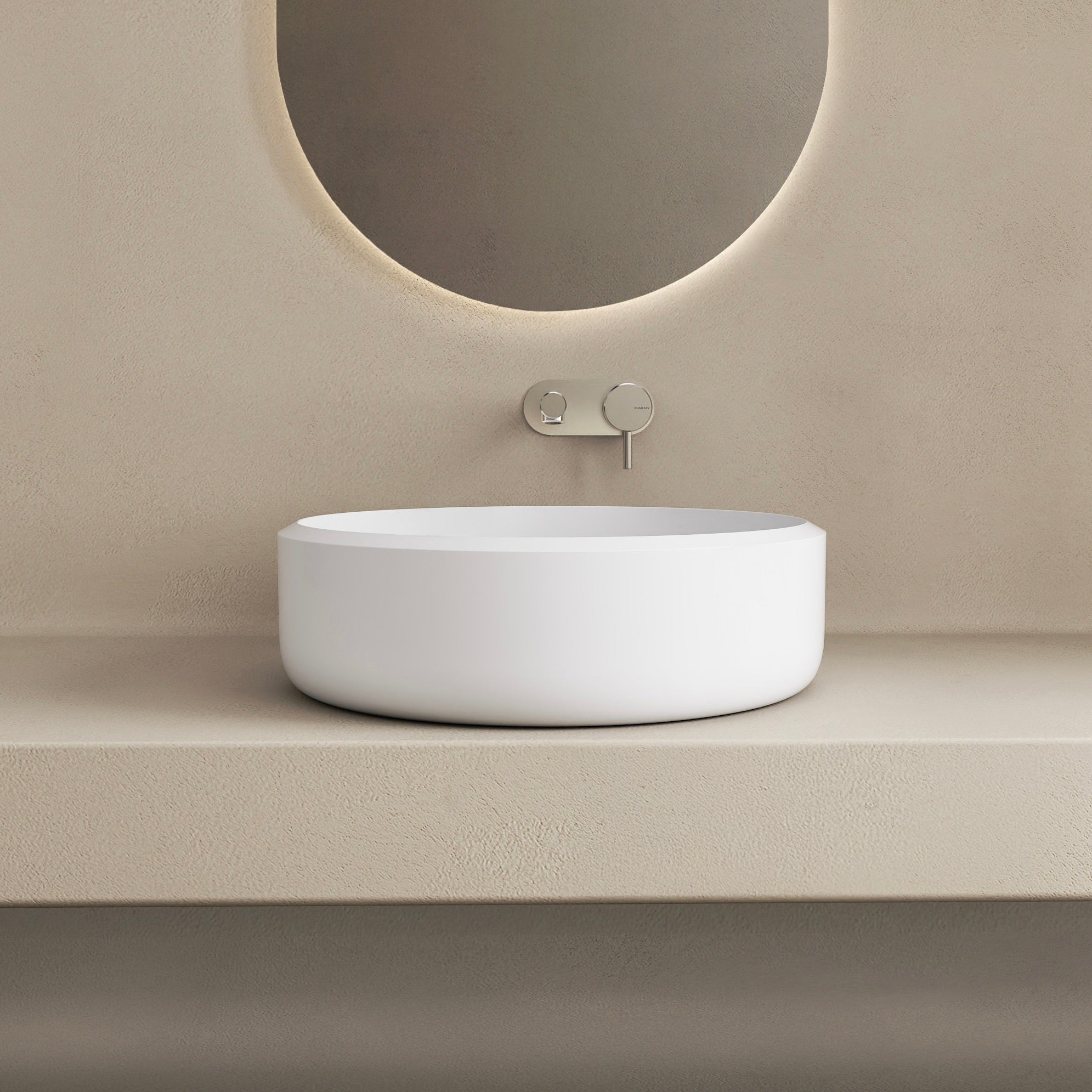 MARMY PALAZZO D40x12 mosdó, MATT FEHÉR