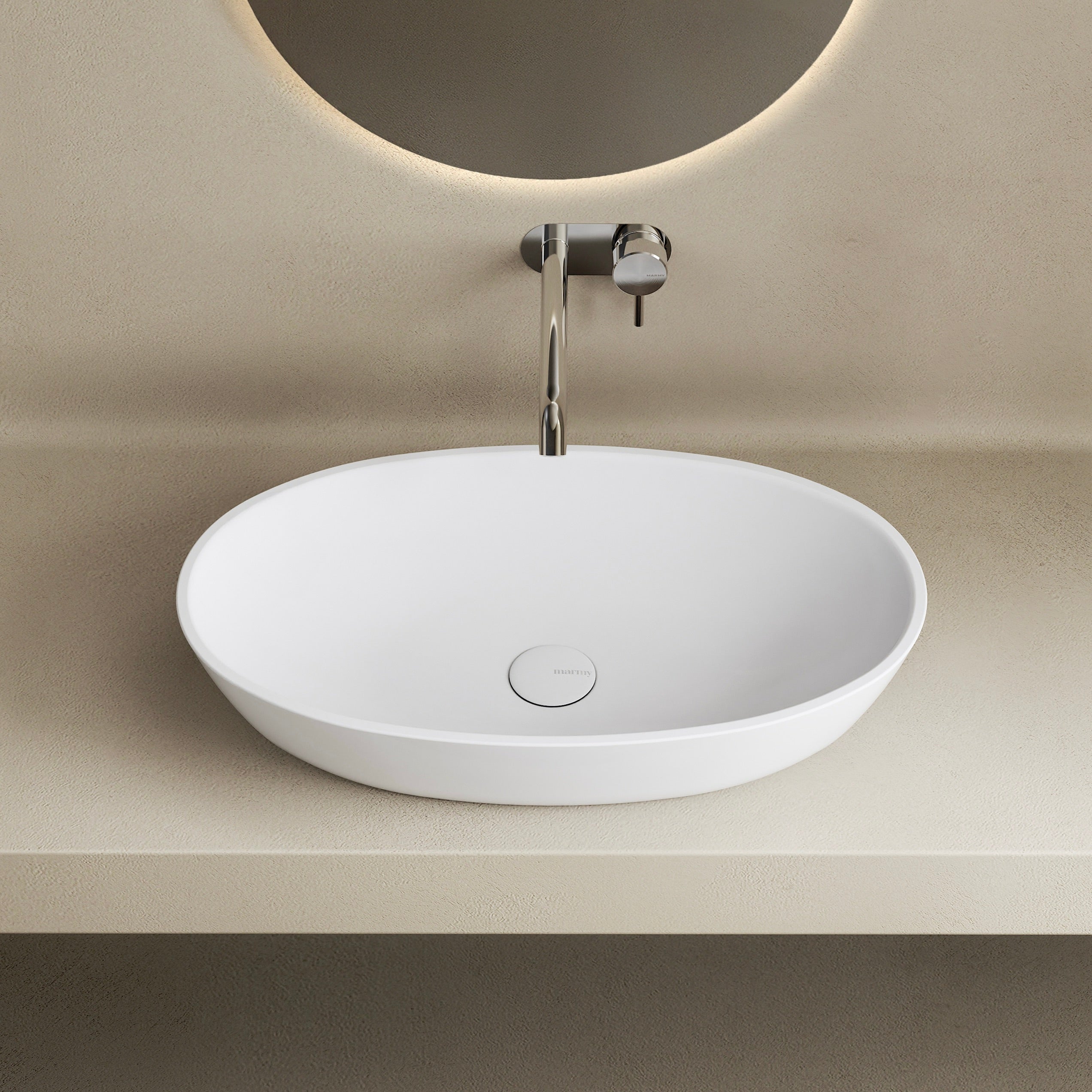 MARMY PANDORA 60x35 mosdó, MATT FEHÉR