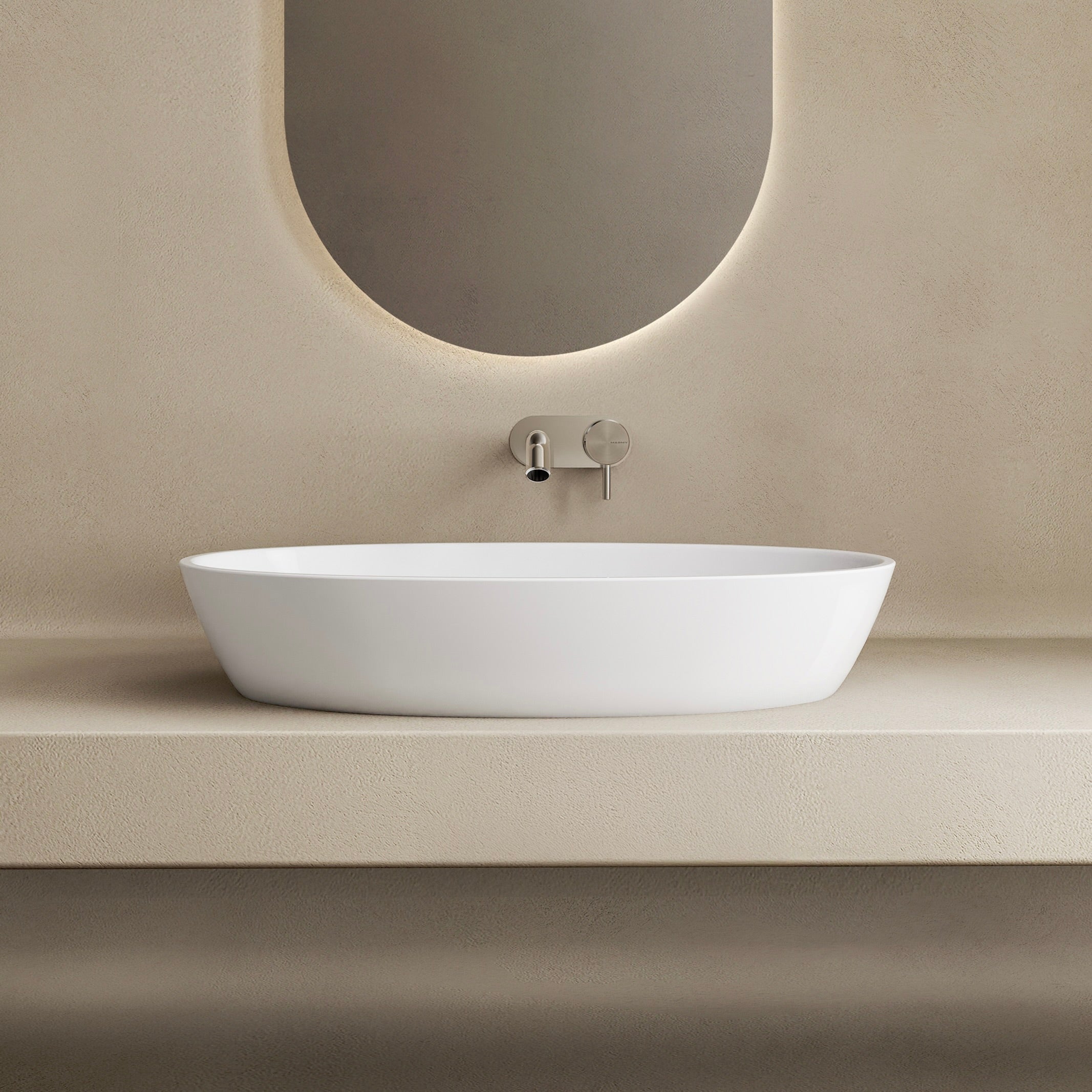 MARMY PANDORA 60x35 mosdó, FÉNYES FEHÉR