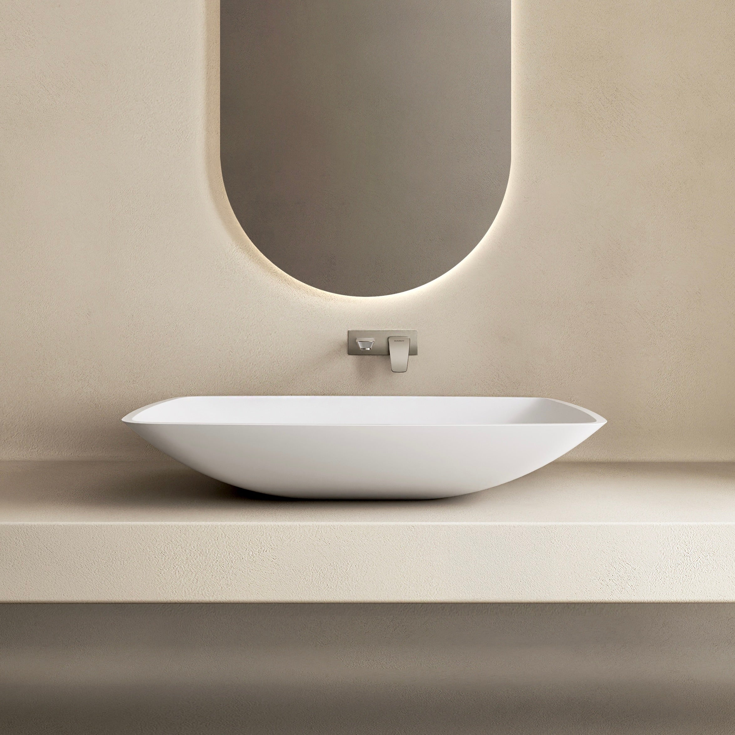 MARMY PURE 63x42 mosdó, FÉNYES FEHÉR