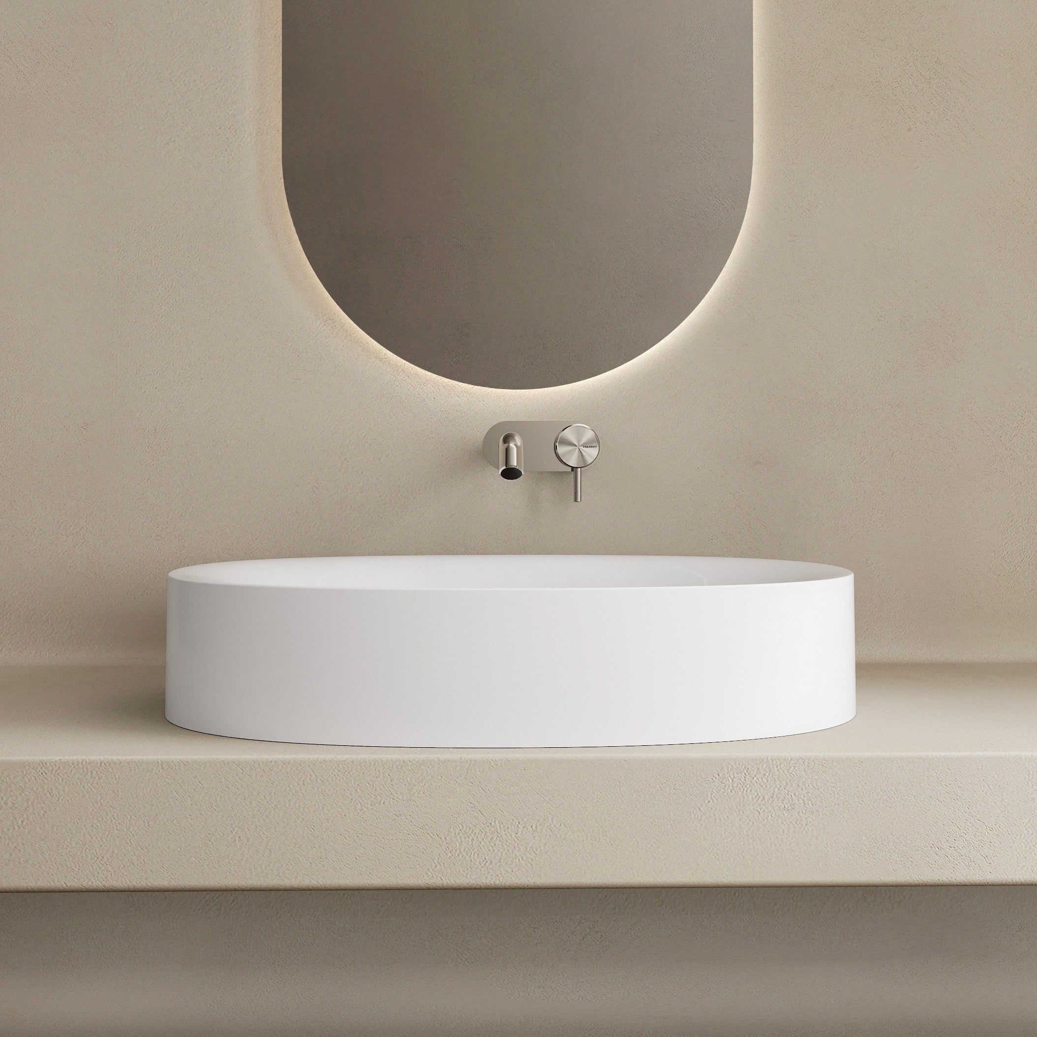 MARMY ROCKY 60x40 mosdó, FÉNYES FEHÉR