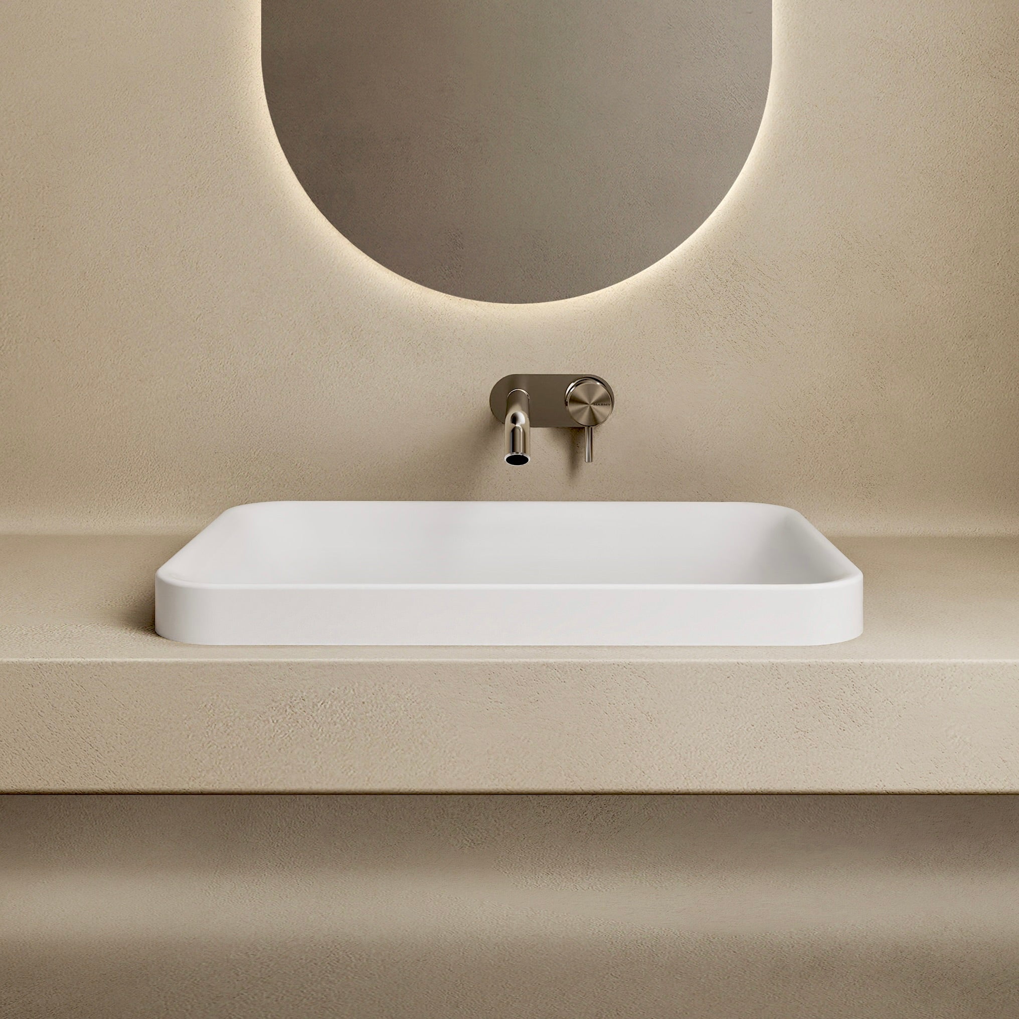 MARMY SIMONA 55x37 mosdó, FÉNYES FEHÉR